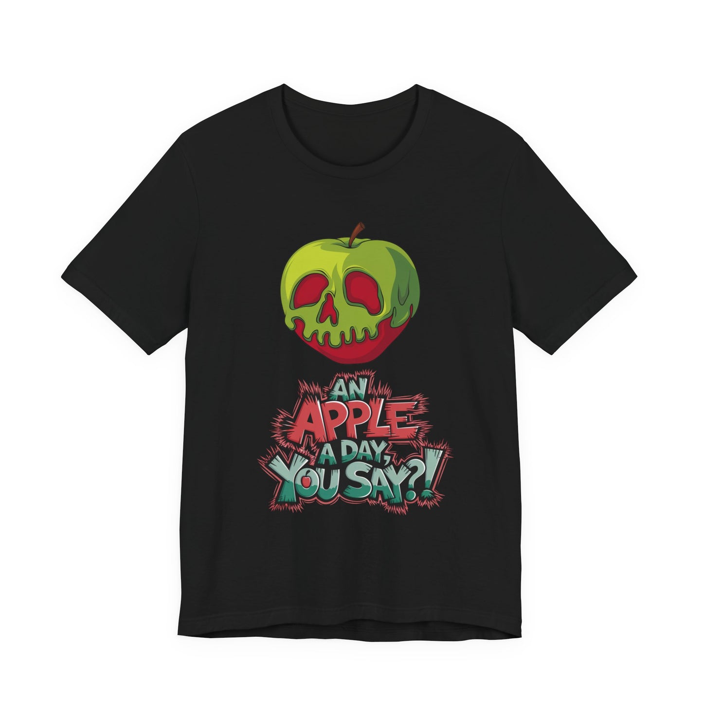 Funny Apple Skull Shirt – An Apple A Day You Say? – Grunge Fruit Tee – Y2K Nostalgia T‑Shirt – Gift for Fruit Lovers