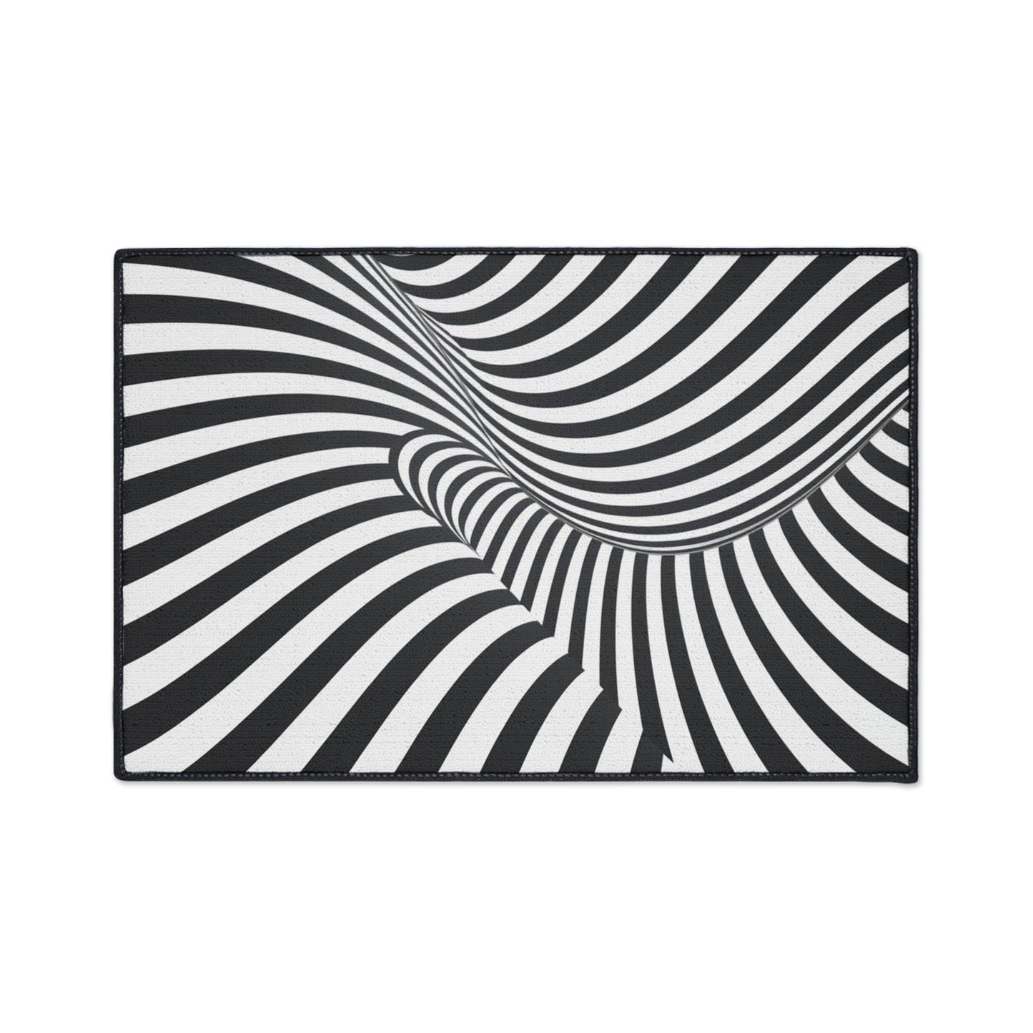 Floor Mat, Black and White Striped Rug, Non-Slip Kitchen Mat, Cute Welcome Mat, Home Decor Accent