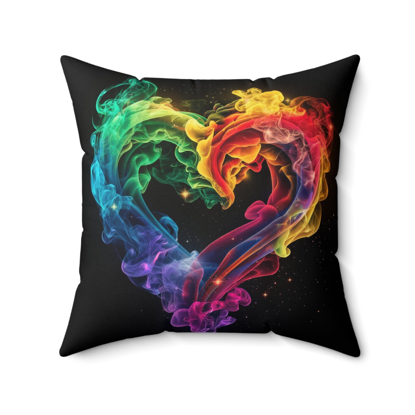 Colorful Smoke Heart Pillow