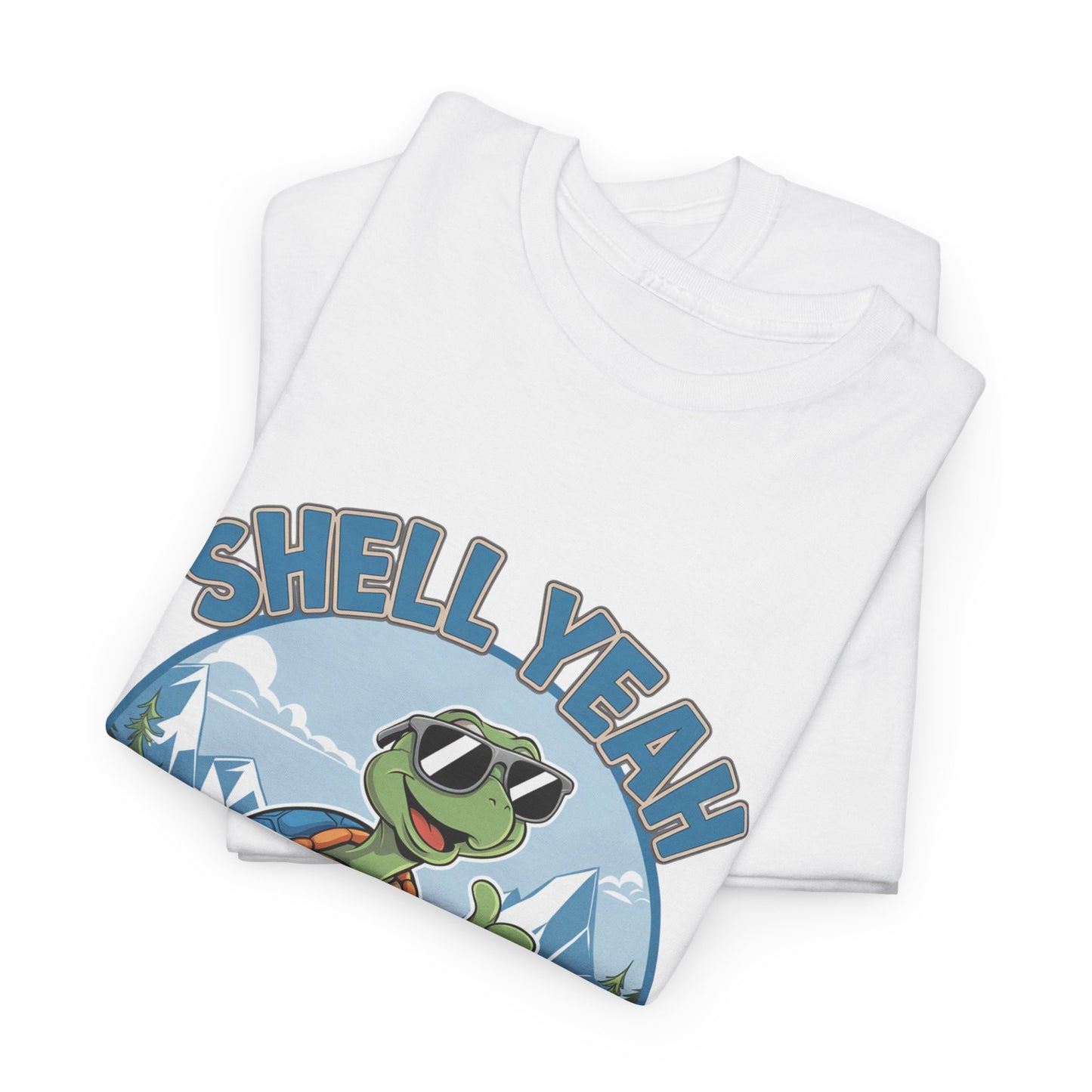 SHELL YEAH Turtle T-Shirt | Funny Cute Turtle Nature Graphic Tee | Handmade Animal Lover Gift | Eco Outdoor Adventure Shirt