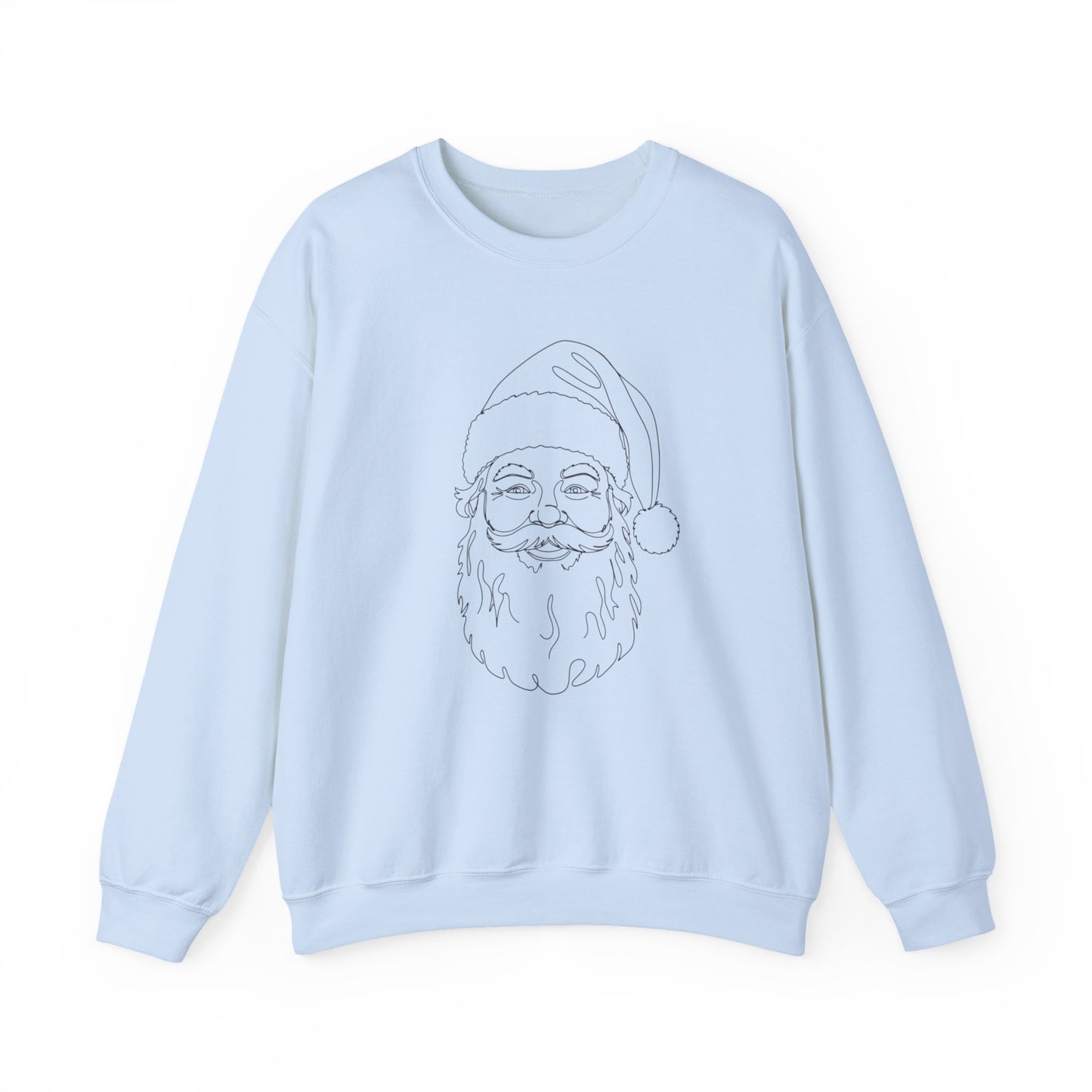 Minimalist Santa Sweatshirt | Modern Line Art Christmas Crewneck | Simple Holiday Sweater | Cozy Neutral Xmas Gift for Him or Her