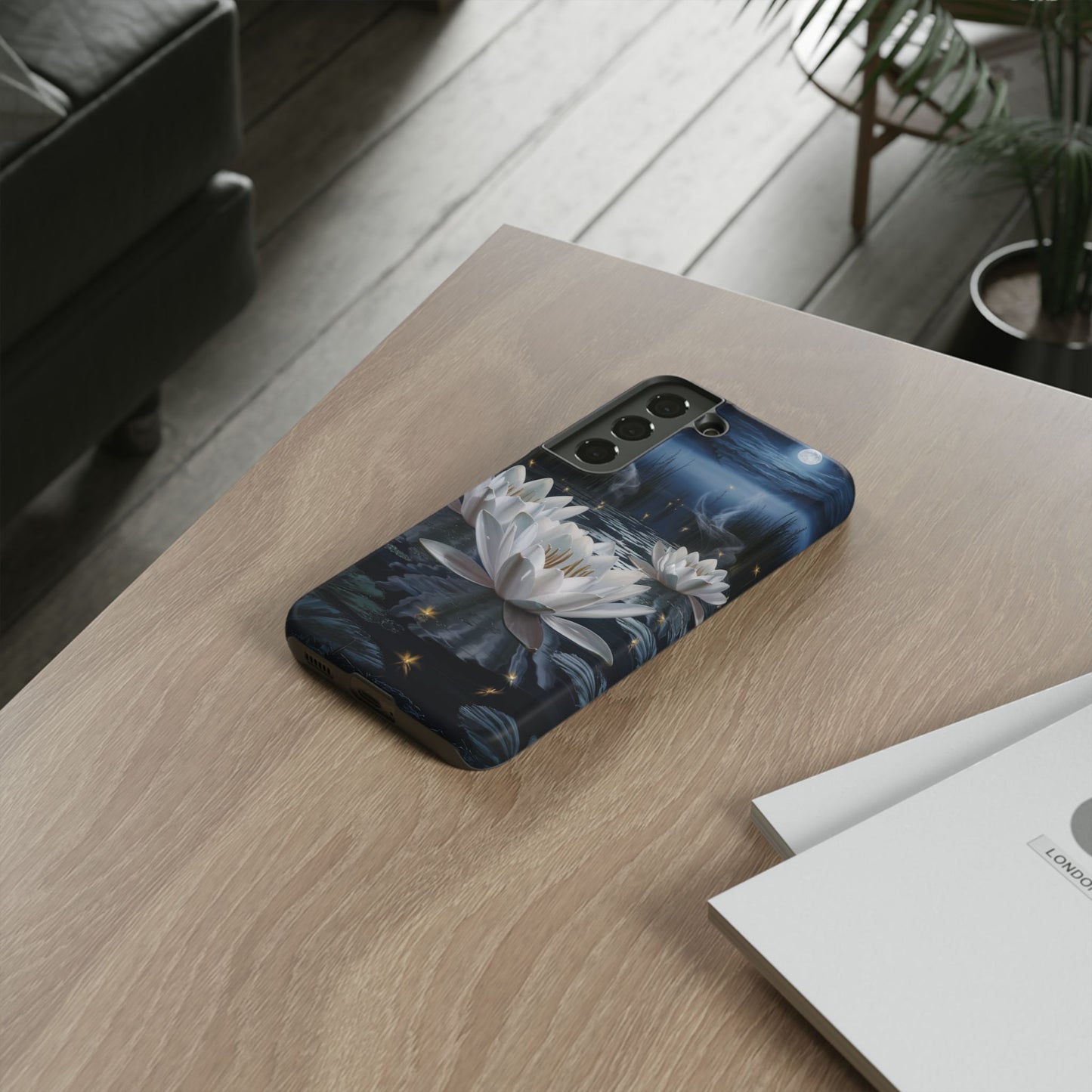 Samsung Galaxy Tough Case - Water Lillies Moonlit Sky Phone Cover
