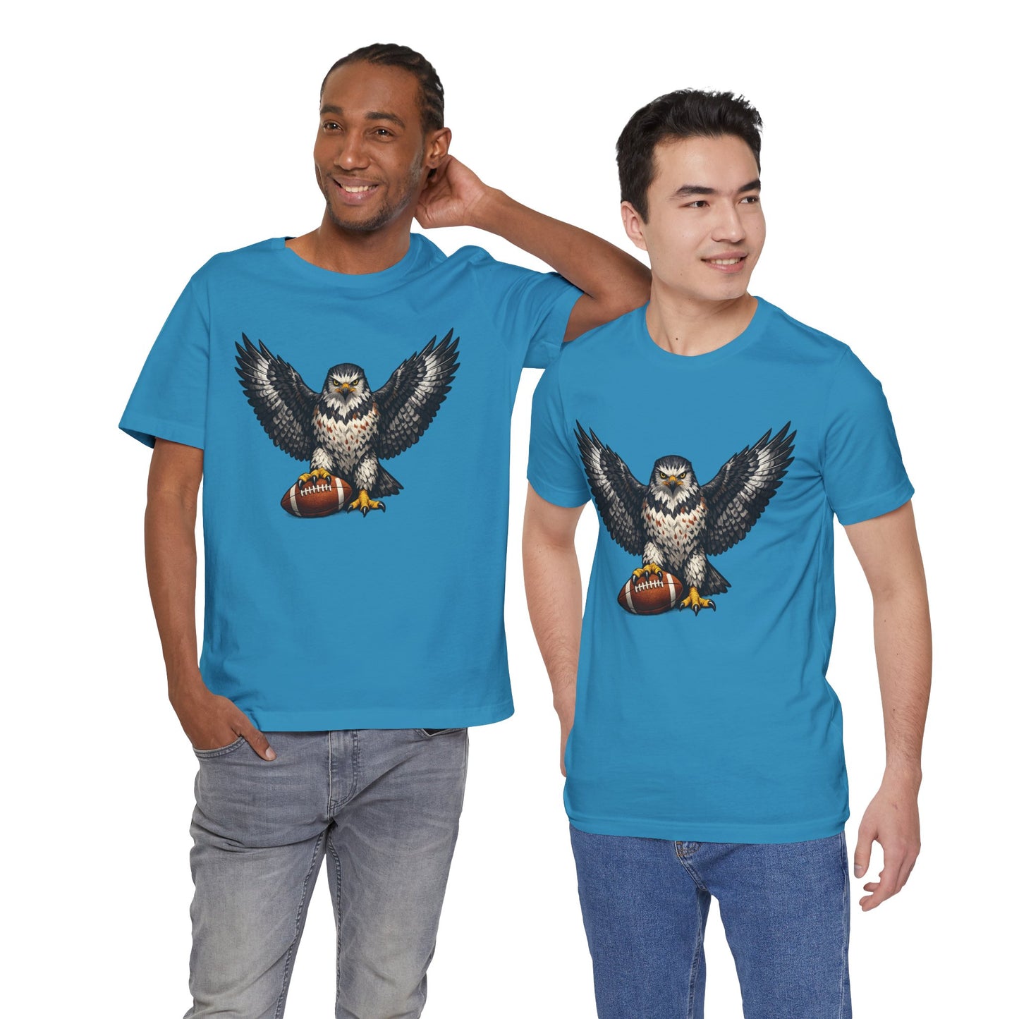 Hawk Football Shirt, Hawk Holding Football T Shirt, Hawk Mascot Tee, Football Bird Of Prey Shirt, Game Day Sports Tee, Hawk Fan Gift