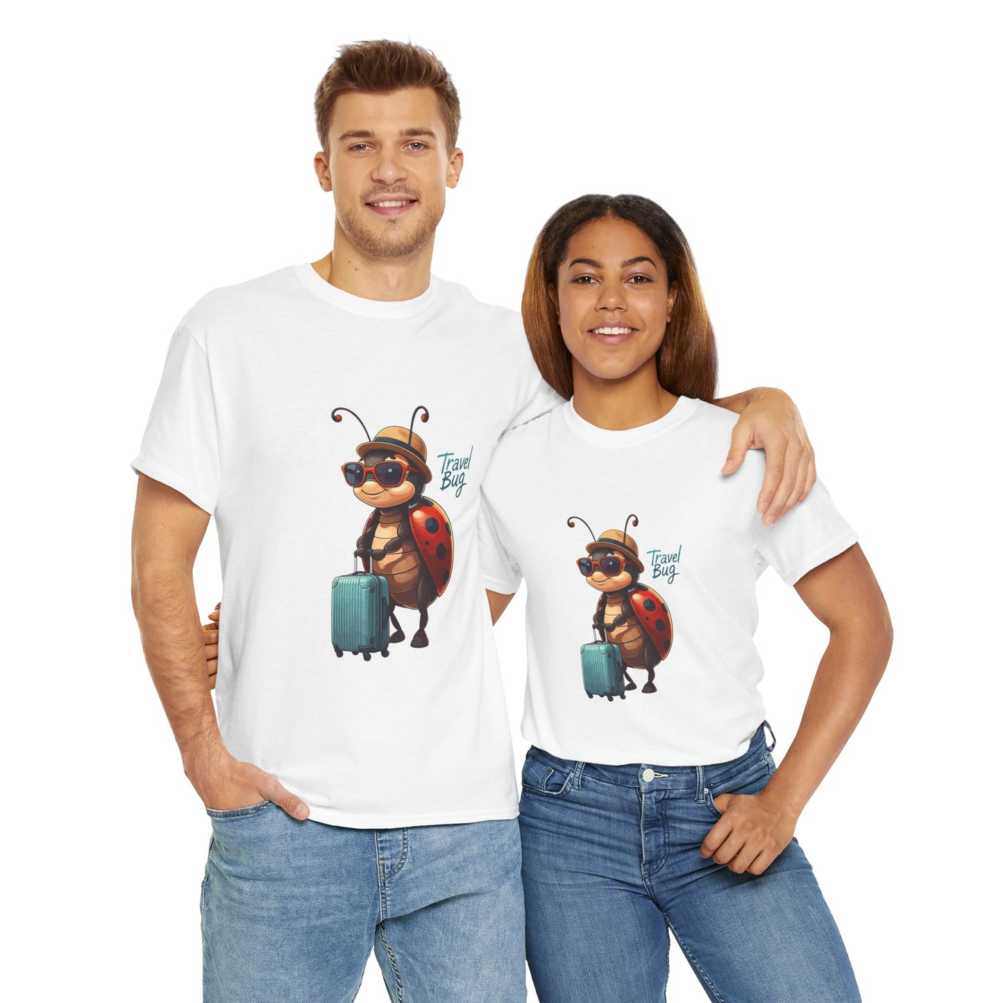Travel Bug T-Shirt – Cute Ladybug Travel Tee | Funny Wanderlust Shirt for Travel Lovers | Unisex Graphic Tee Gift for Adventurers