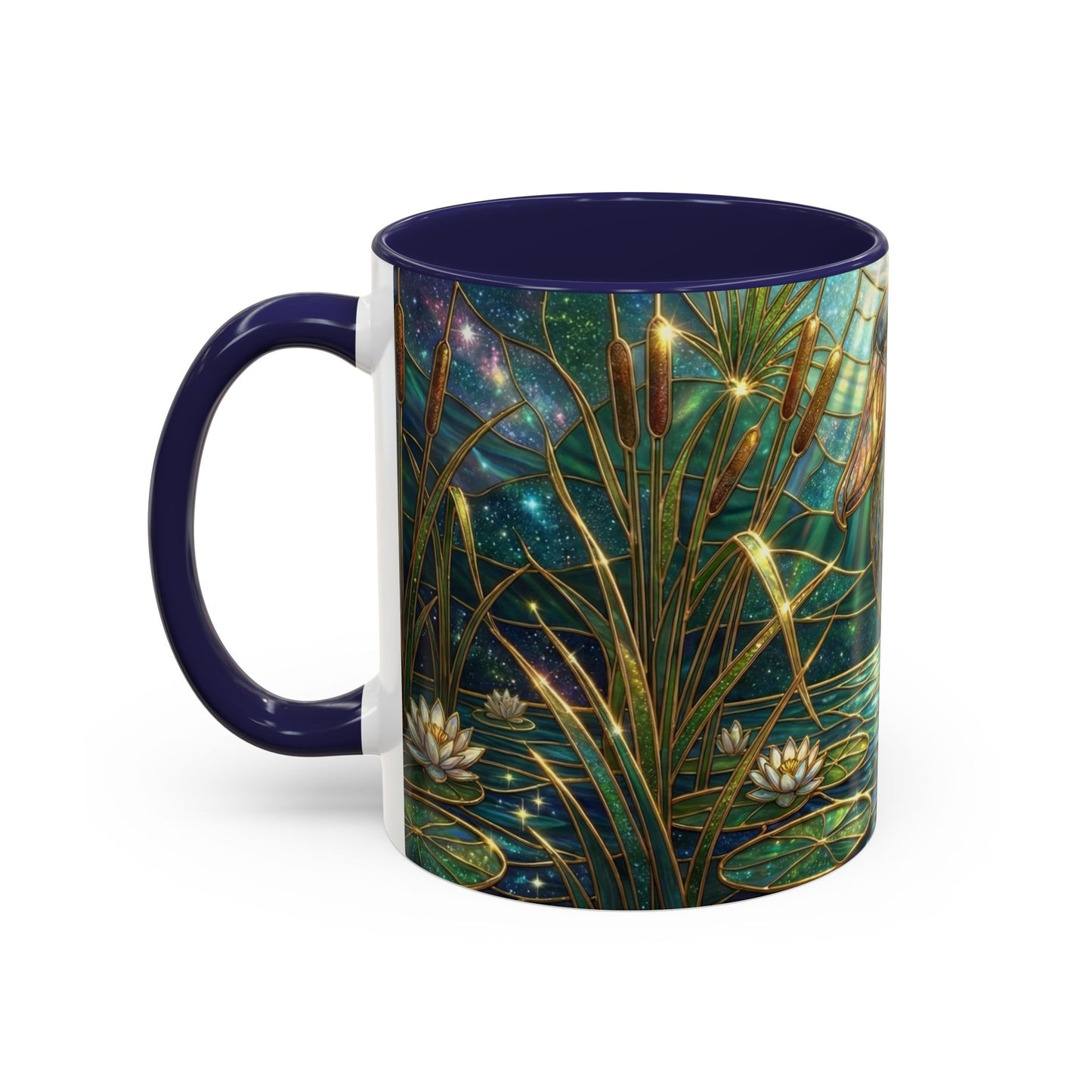 Shoebill Stork Mug, Stained Glass Bird Art, Prehistoric Animal Gift, Swamp Nature Coffee Cup, Galaxy Night, Ornithology Lover Present