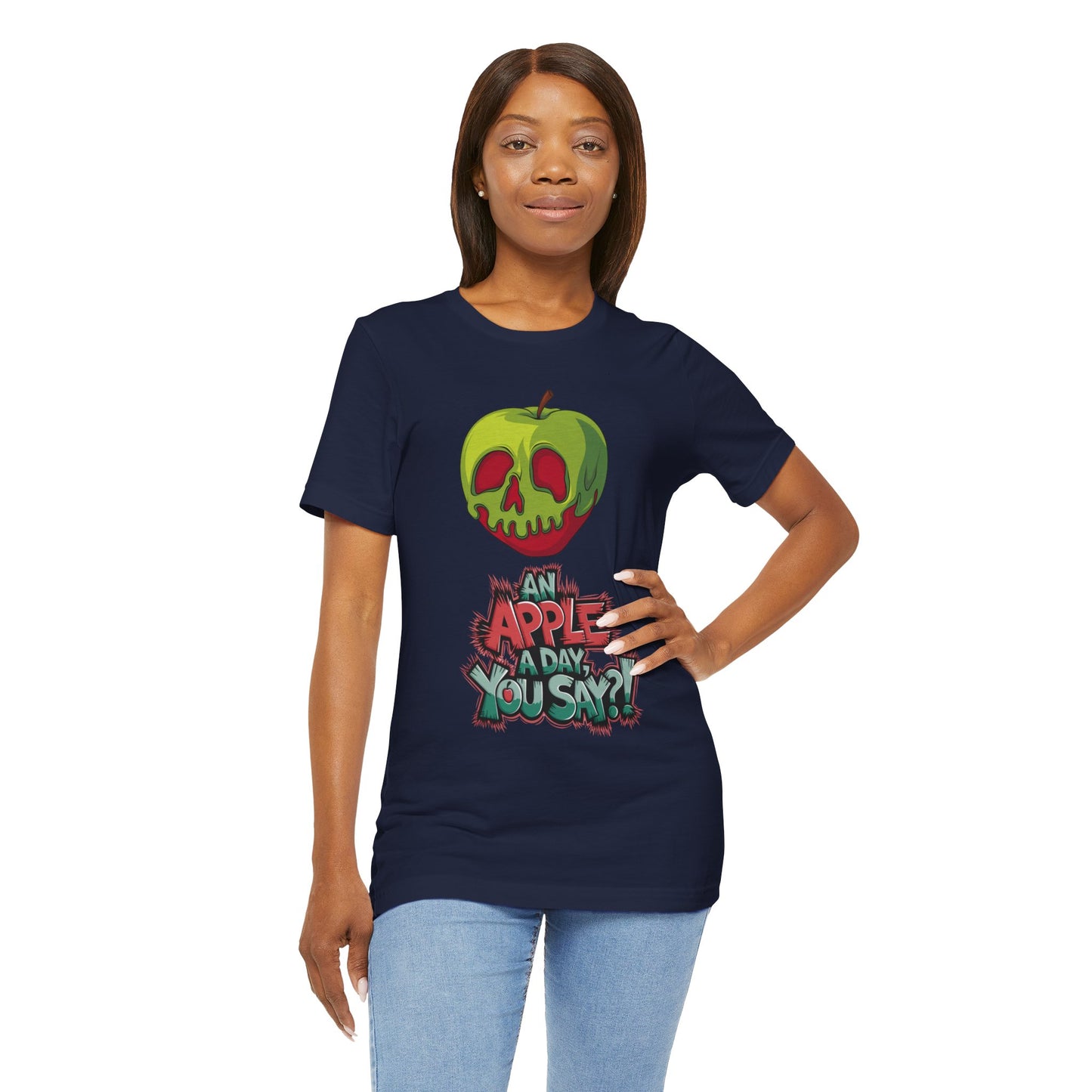 Funny Apple Skull Shirt – An Apple A Day You Say? – Grunge Fruit Tee – Y2K Nostalgia T‑Shirt – Gift for Fruit Lovers