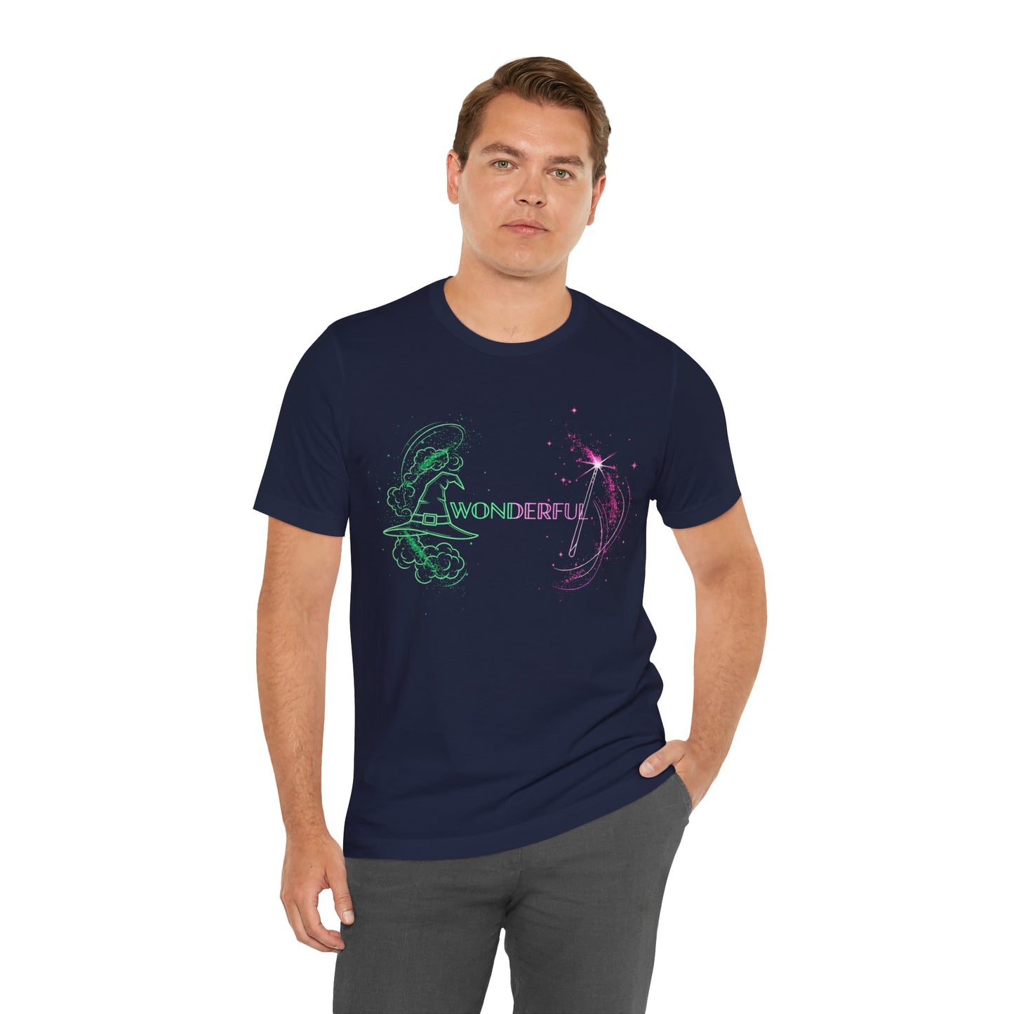 Wonderful Broadway Inspired T-Shirt, Magical Theater Graphic Tee, Green And Pink Sparkle Design, Unisex Gift For Musical Fans And Performers