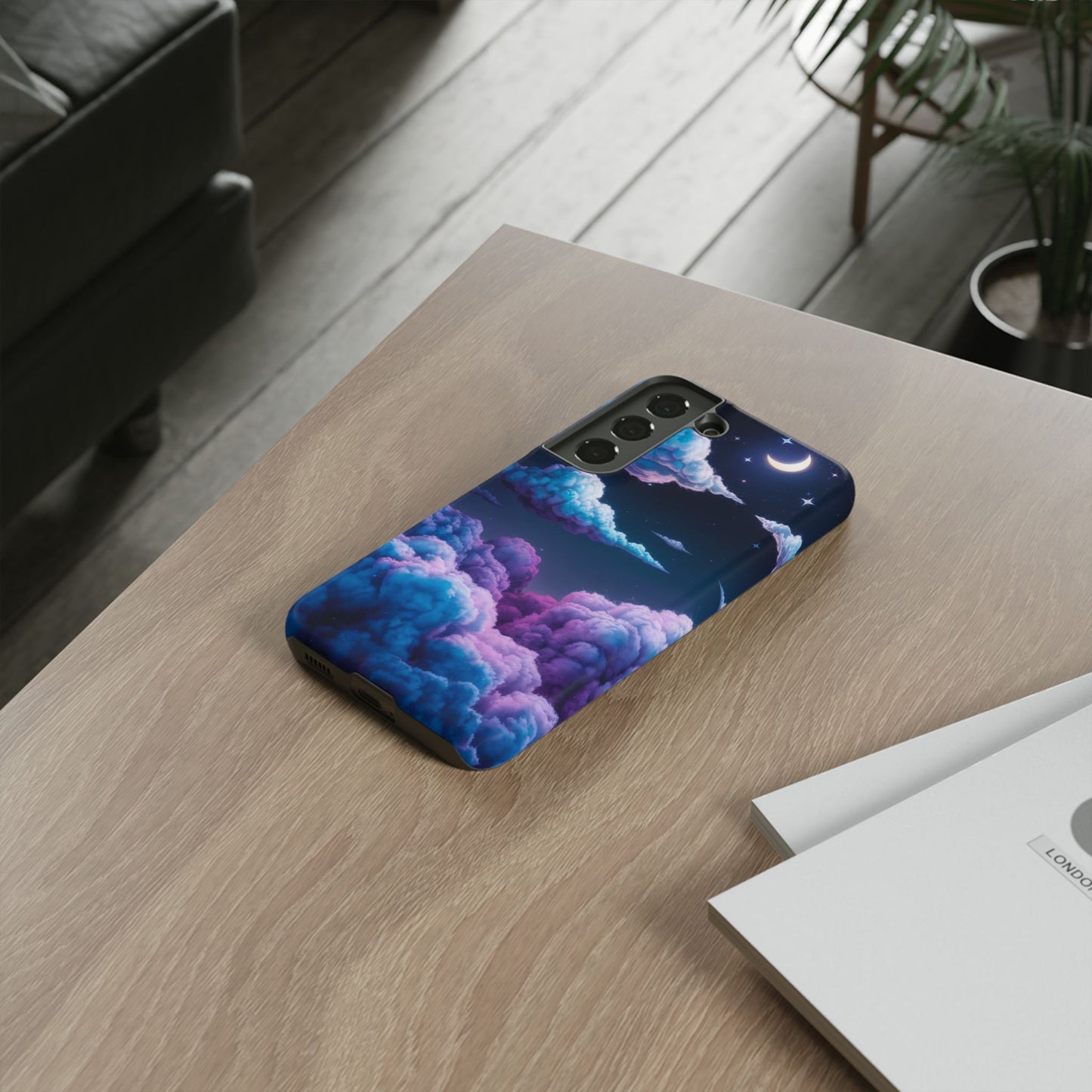 Dreamy Clouds & Moon Tough Samsung Galaxy Case