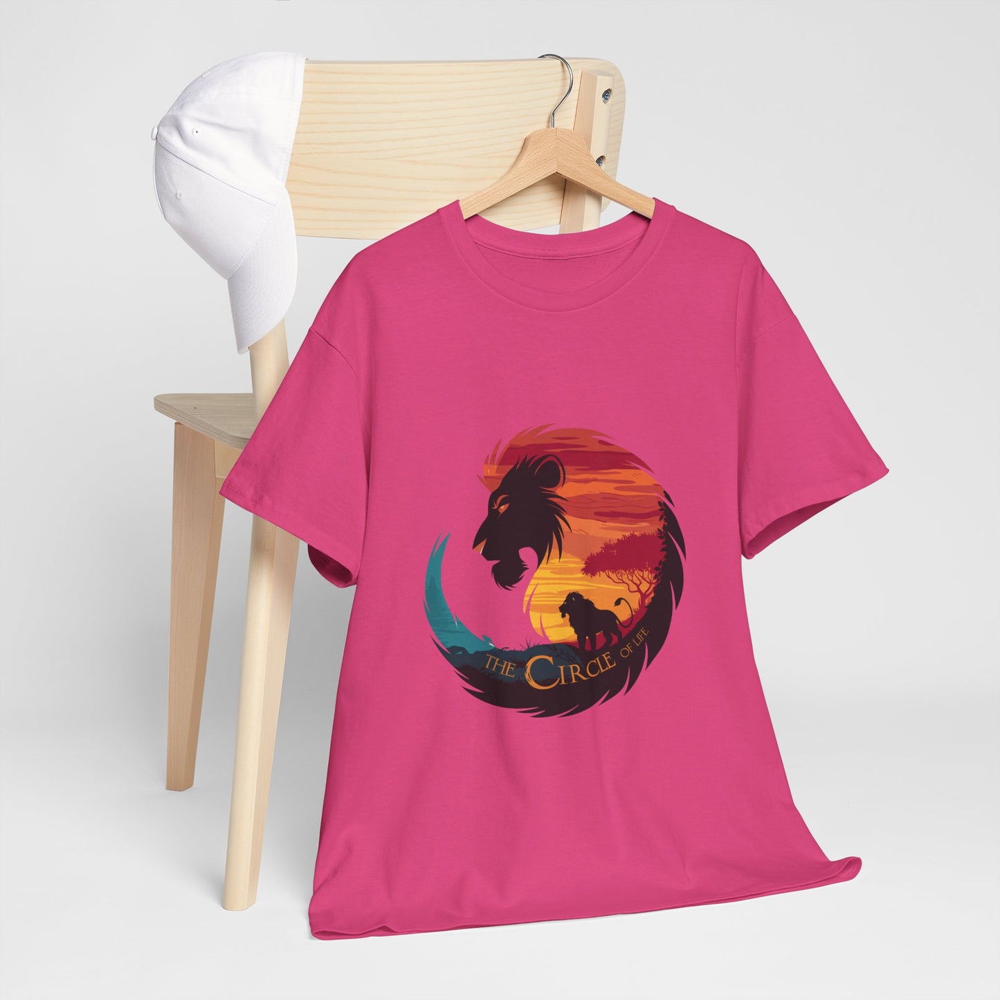 The Circle of Life Lion Shirt – Sunset Safari Wildlife Graphic Tee – Inspirational Nature T-Shirt for Animal Lovers & Adventure Fans