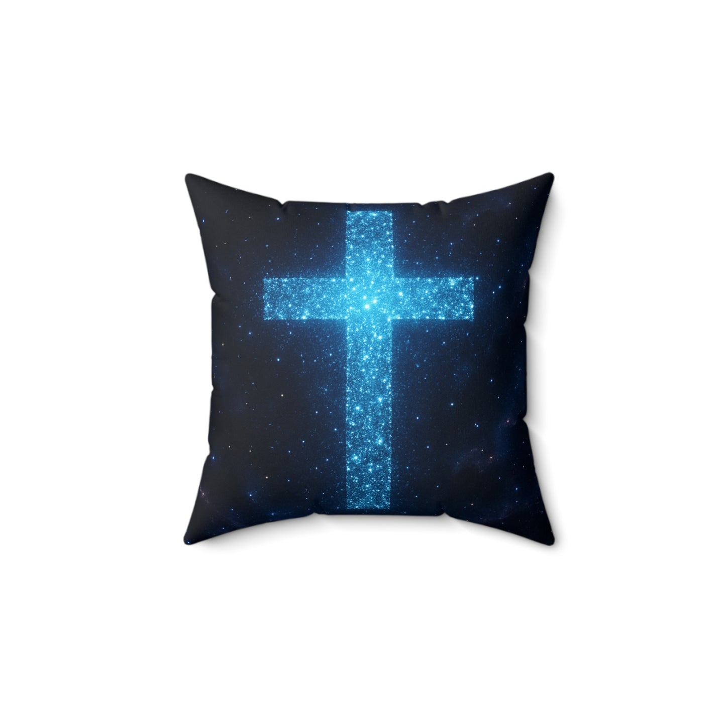 Bioluminescent Cross Pillow Modern Decor Christian Throw Spiritual Decoration Religious Pillow Gift of Faith