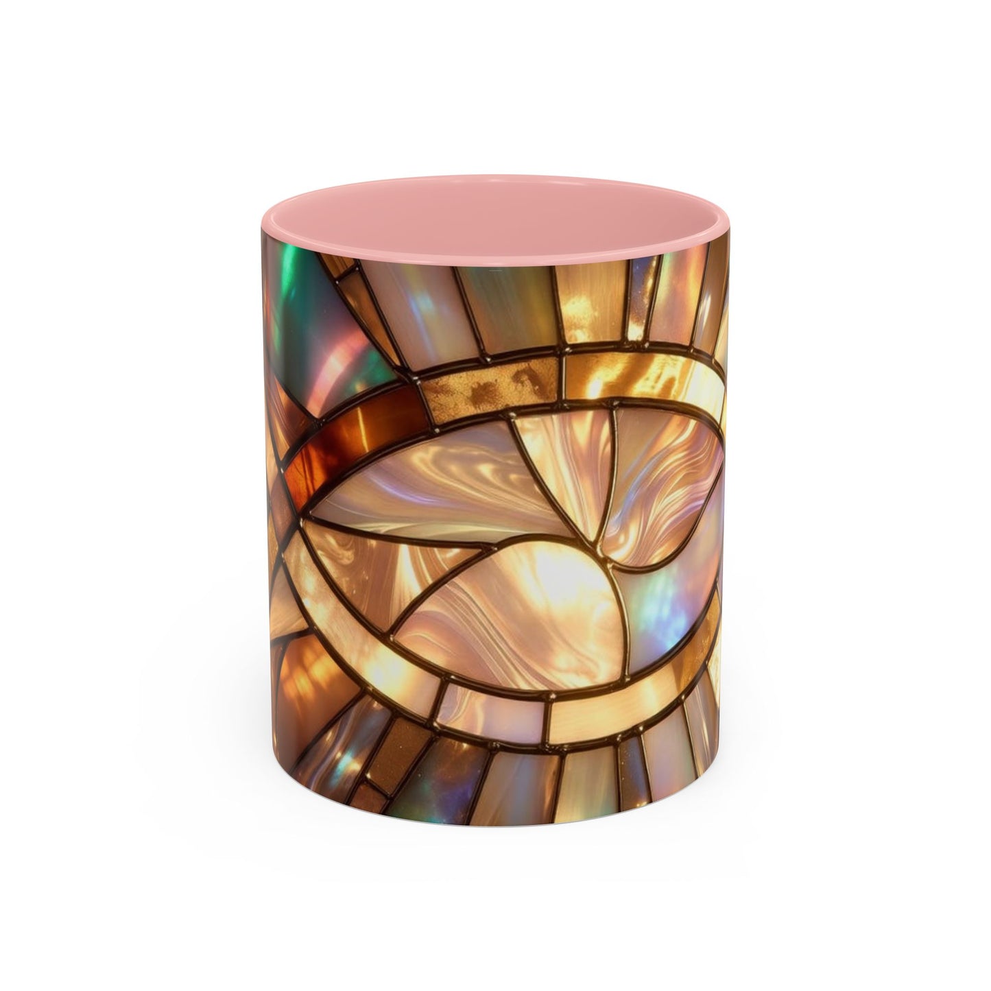Stained Glass Ichthys Mug, Jesus Fish Christian Coffee Cup, Religious Art Mug, Faith Gift For Women, Inspirational Stained Glass Christian Symbol Design