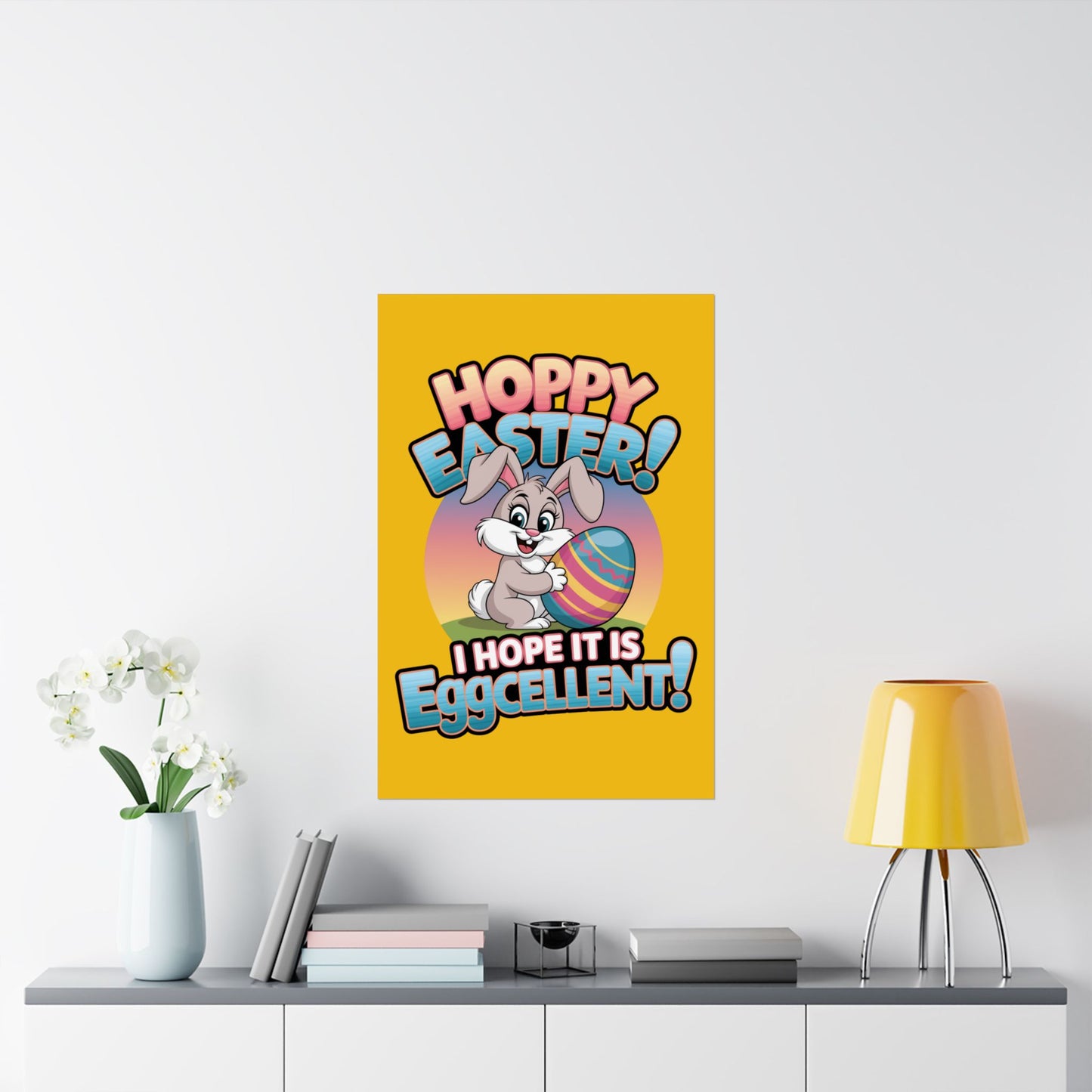 Easter Bunny Poster Easter Decor Easter Bunny Decor Home Decor Holiday Decorations Easter Art Wall Art