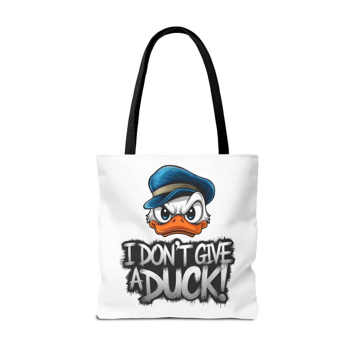 Funny Grumpy Duck Tote Bag | I Don’t Give A Duck Canvas Tote | Eco Reusable Cotton Gift Tote | Cute Animal Humor Market Bag
