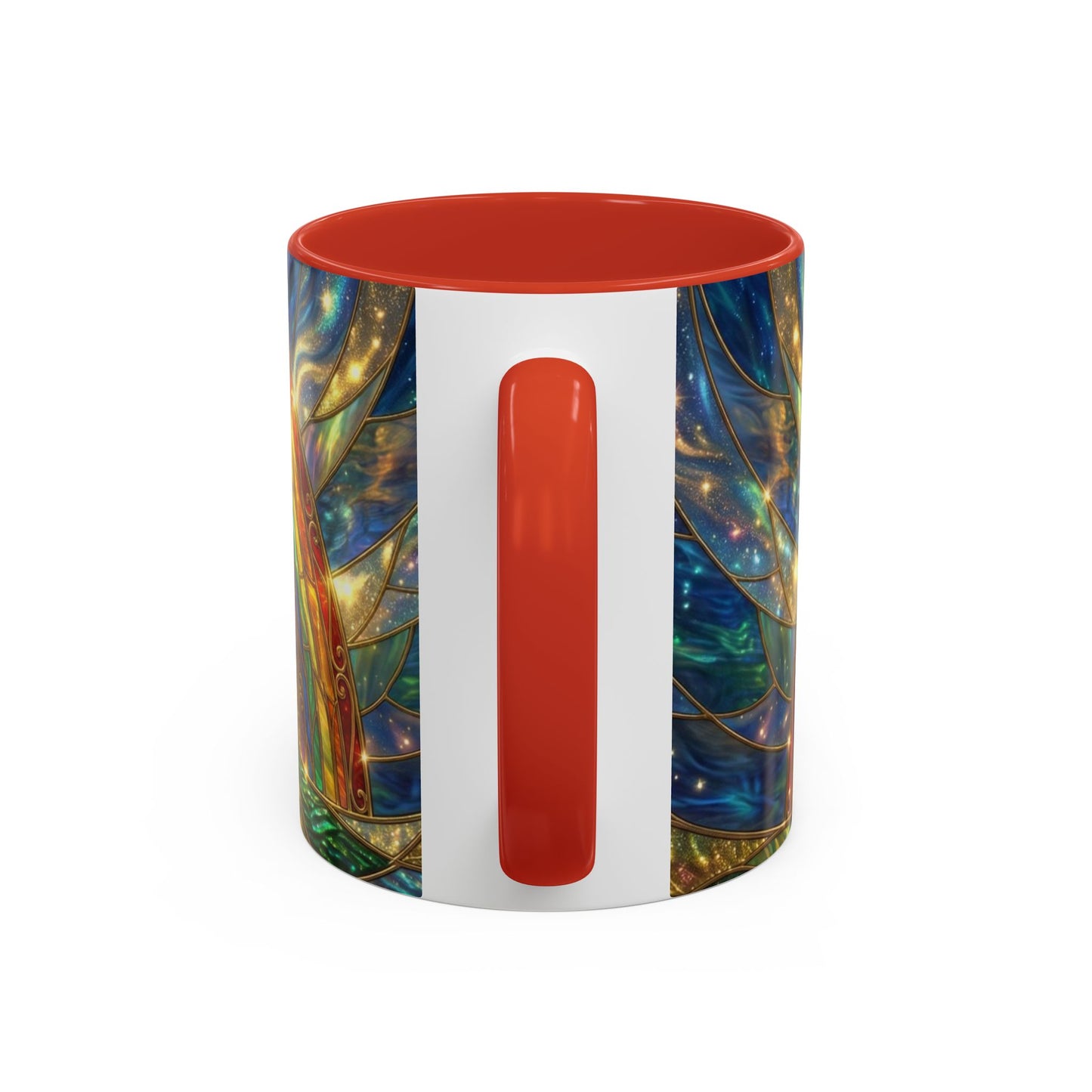 Stained Glass Pot of Gold Mug, Rainbow Coffee Cup, St Patricks Day Gift, Magical Fantasy Tea Mug, Celestial Drinkware, Lucky Irish Gift