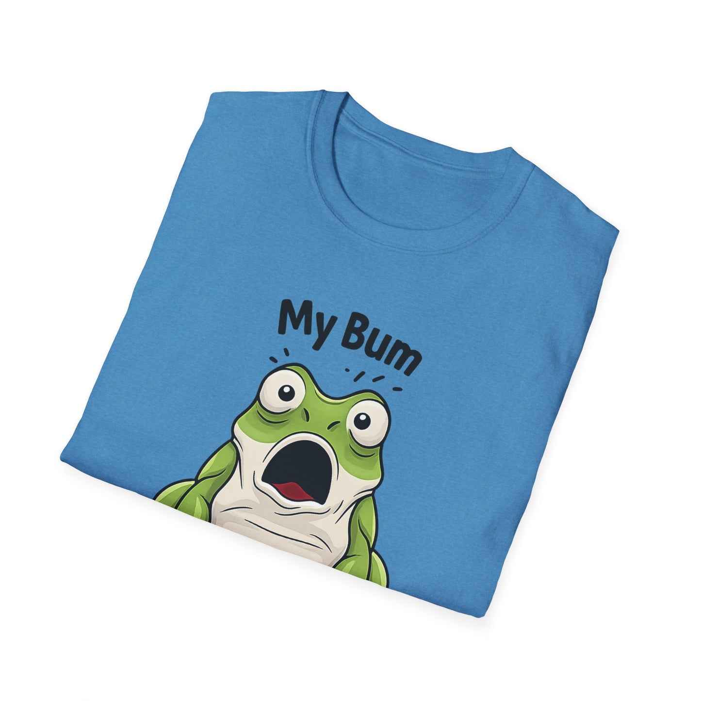 My Bum Has Been Fuzzled Shirt, Bumfuzzled Word Play Tee, Funny Frog T Shirt, Cute Shocked Frog Graphic Tee, Silly Humor Gift