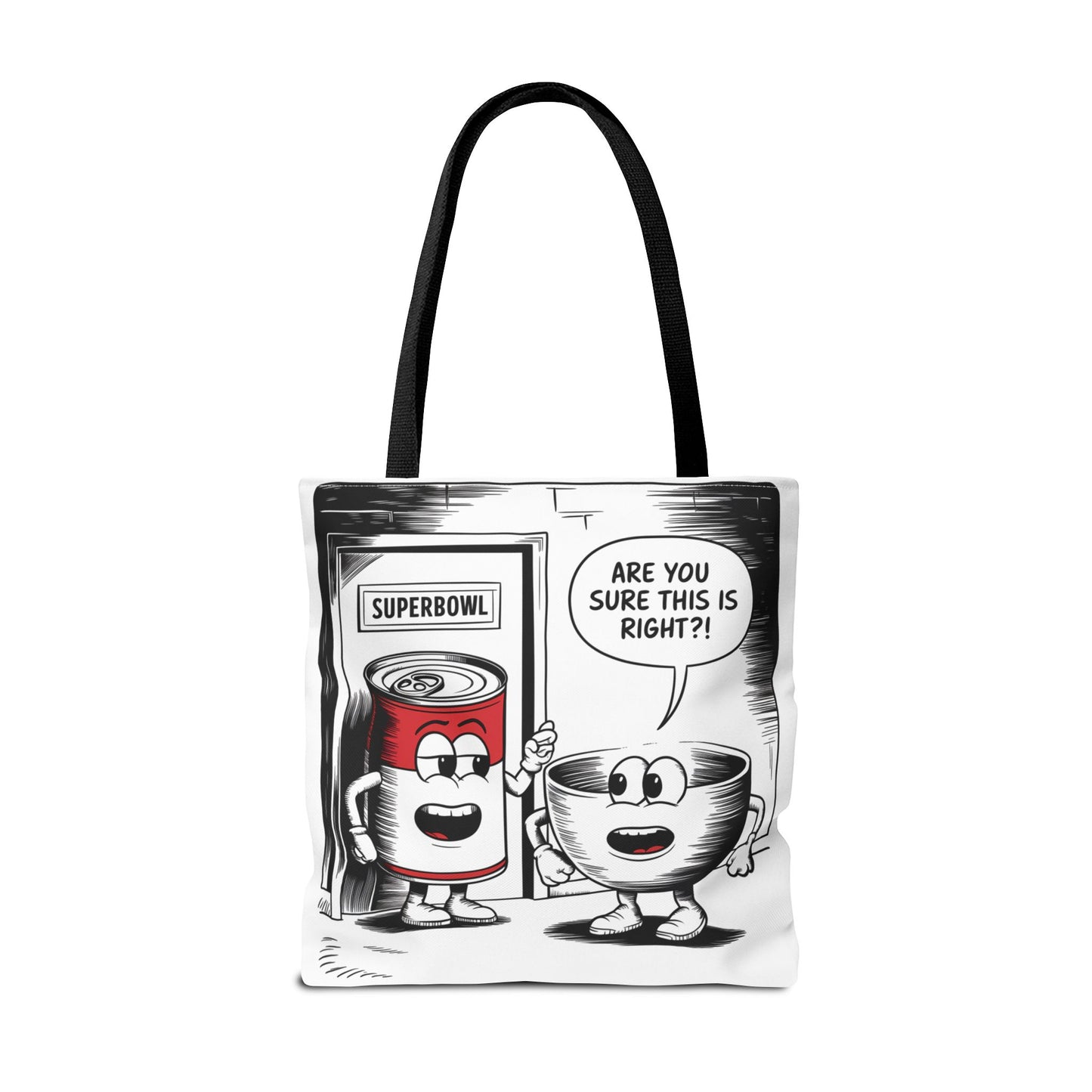 Tote Bag - Comic Superbowl Soup Design