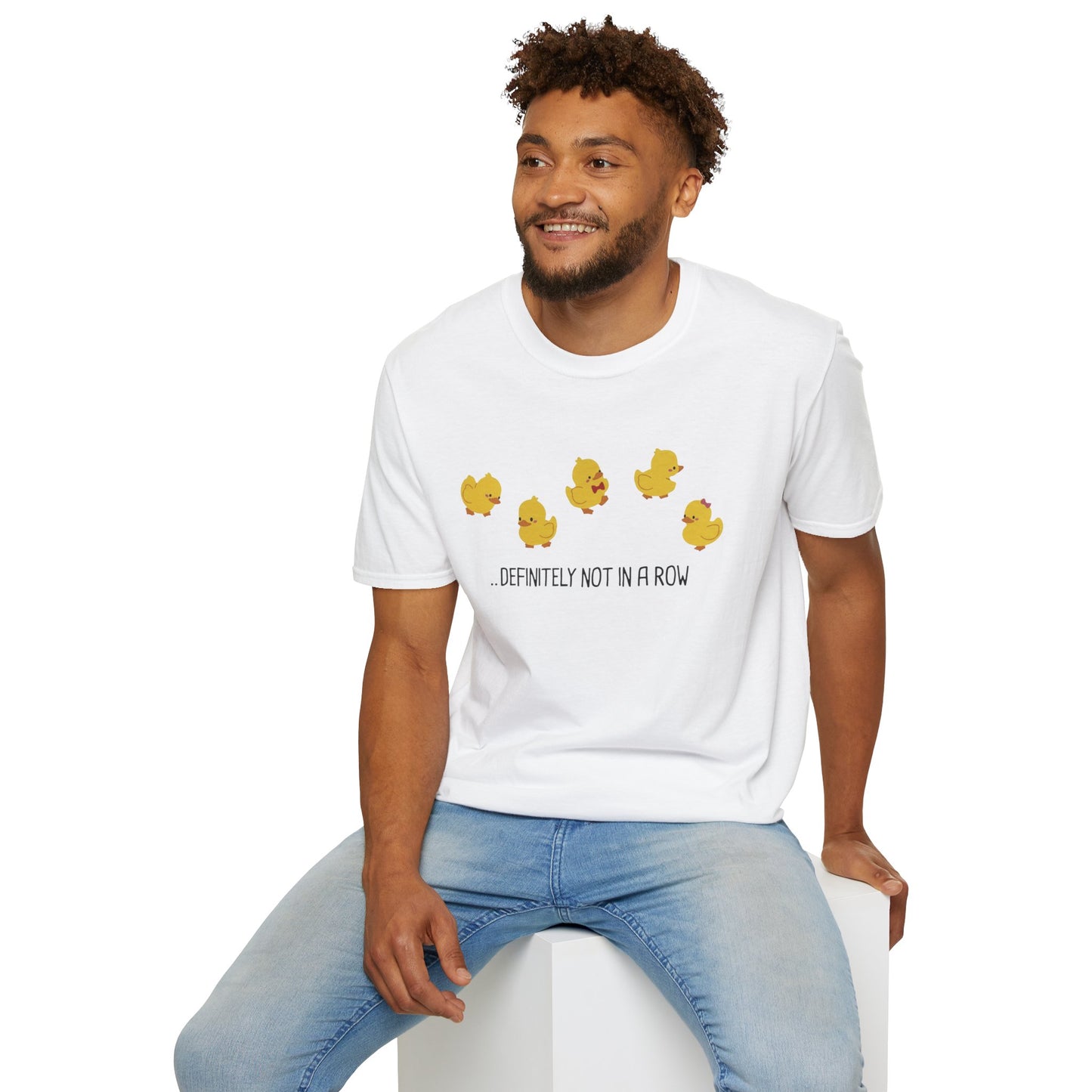 Funny “Definitely Not in a Row” Ducks Shirt, Cute Humor T-Shirt, Relatable Tee for Women & Men, Great Gift for Moms, Teachers, or Friends