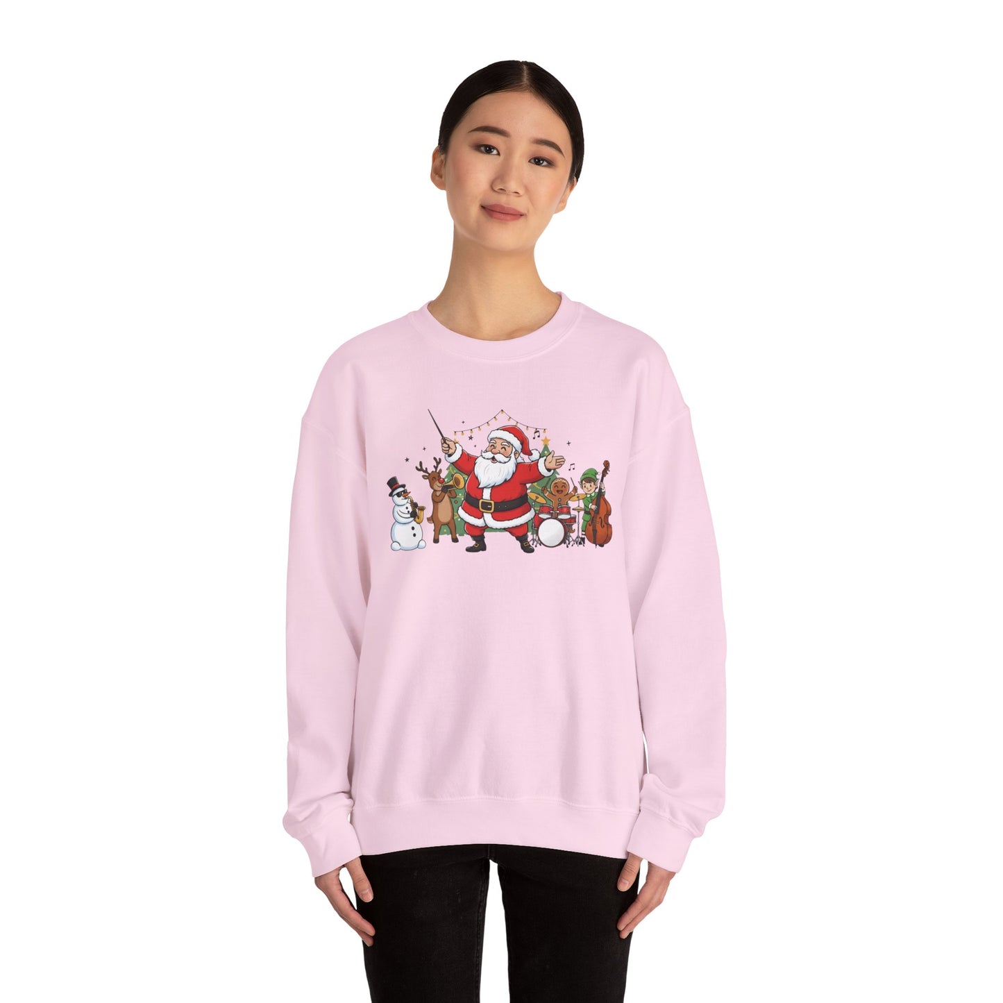 Santa’s Christmas Band Sweatshirt | Funny Holiday Crewneck | Festive Unisex Christmas Sweater | Cozy Winter Gift
