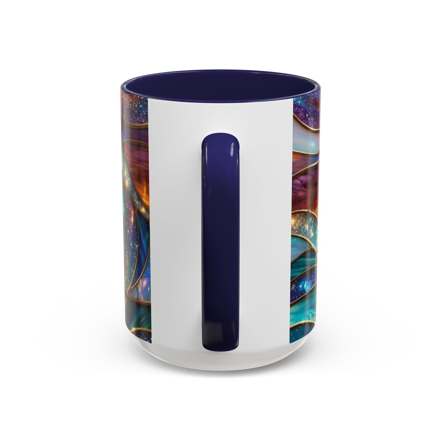 Stained Glass Wave Mug, Cosmic Ocean Coffee Cup, Celestial Sunrise Tea Mug, Surfer Beach Decor Gift, Starry Sea Art, Ocean Lover Cup