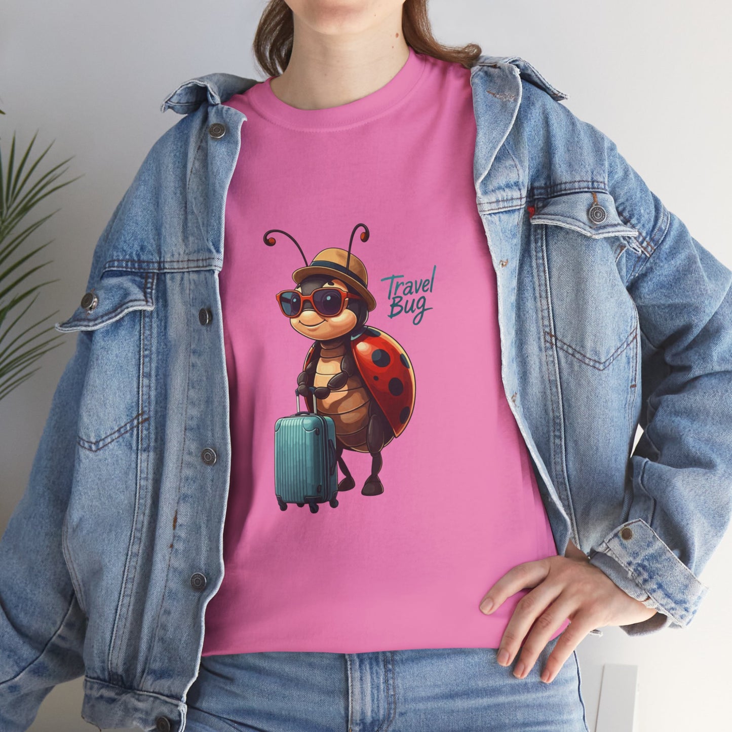 Travel Bug T-Shirt – Cute Ladybug Travel Tee | Funny Wanderlust Shirt for Travel Lovers | Unisex Graphic Tee Gift for Adventurers