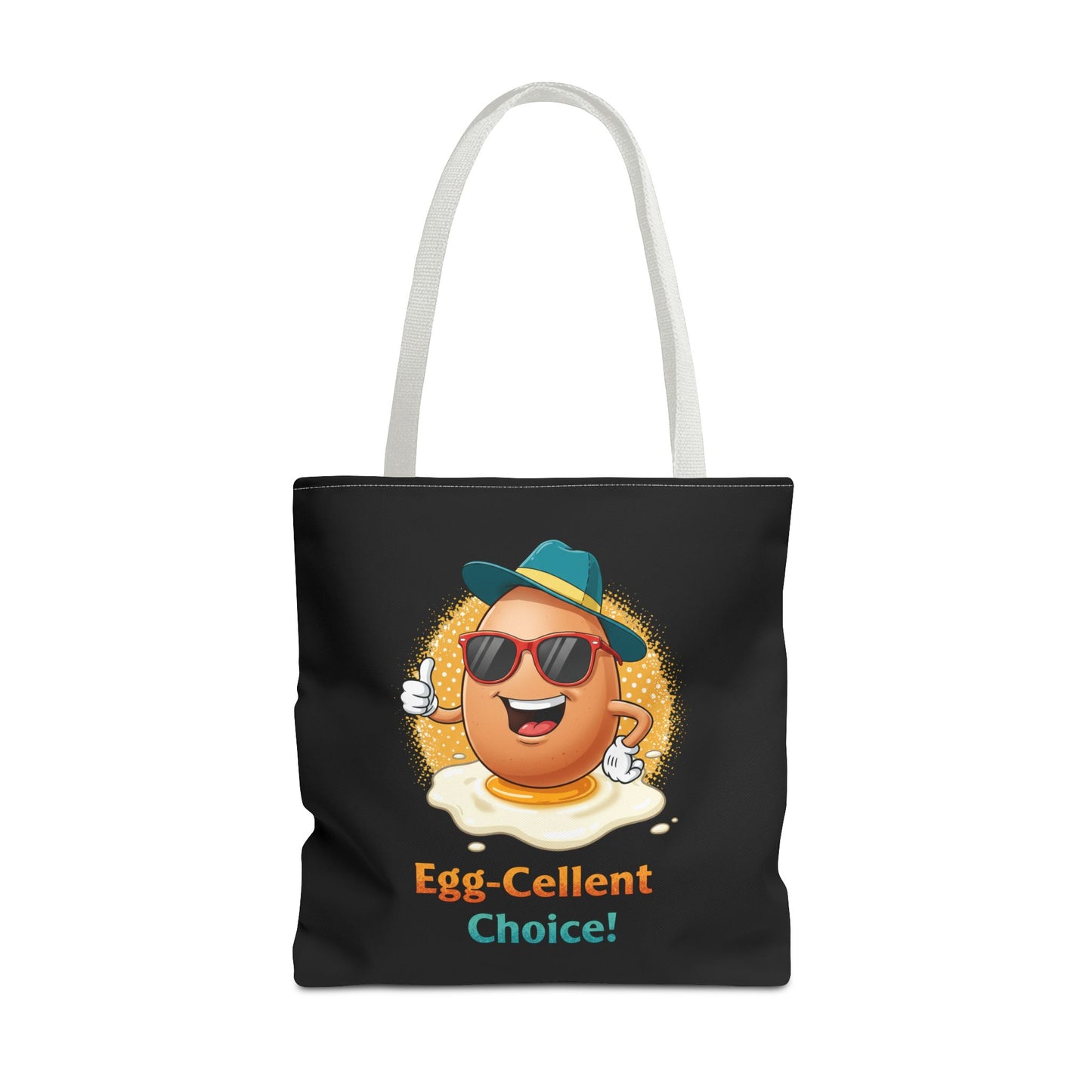 Tote Bag: Egg-Cellent Choice Thumbs Up Pun Design