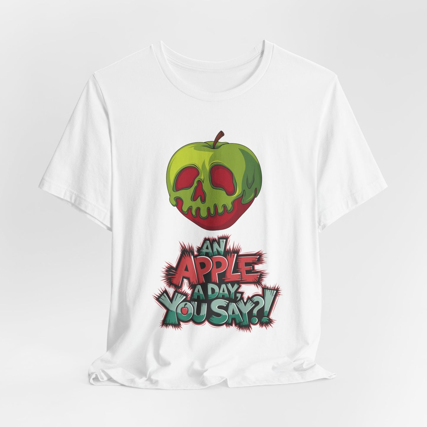 Funny Apple Skull Shirt – An Apple A Day You Say? – Grunge Fruit Tee – Y2K Nostalgia T‑Shirt – Gift for Fruit Lovers