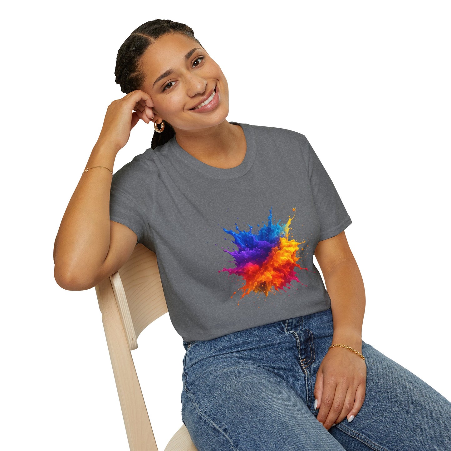 Color Burst Paint Splash Shirt – Vibrant Abstract Art Tee for Creatives & Color Lovers Colorful Apparel