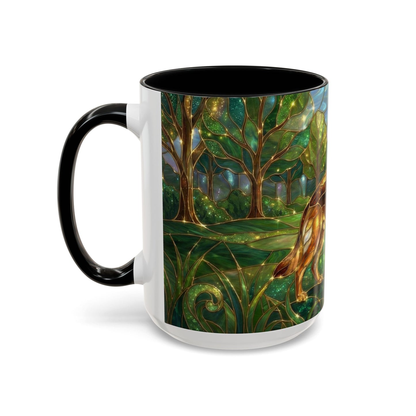 German Shepherd Mug, Stained Glass Dog Coffee Mug, German Shepherd Art Cup, Dog Lover Gift, Pet Memorial Mug, Colorful Dog Mug