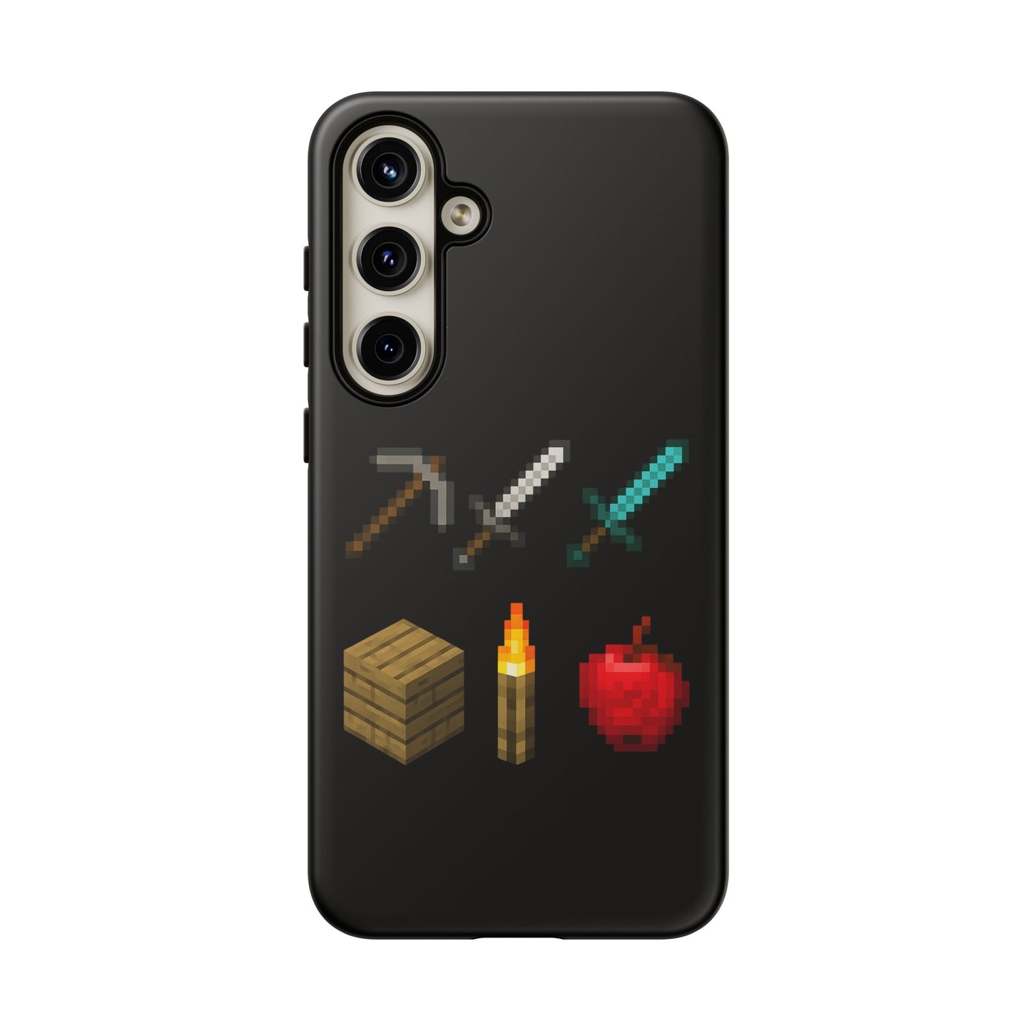 Minecraft-Inspired Tough Samsung Phone Case Pixel Art Design for Gamers Phone Accessory for Gamers
