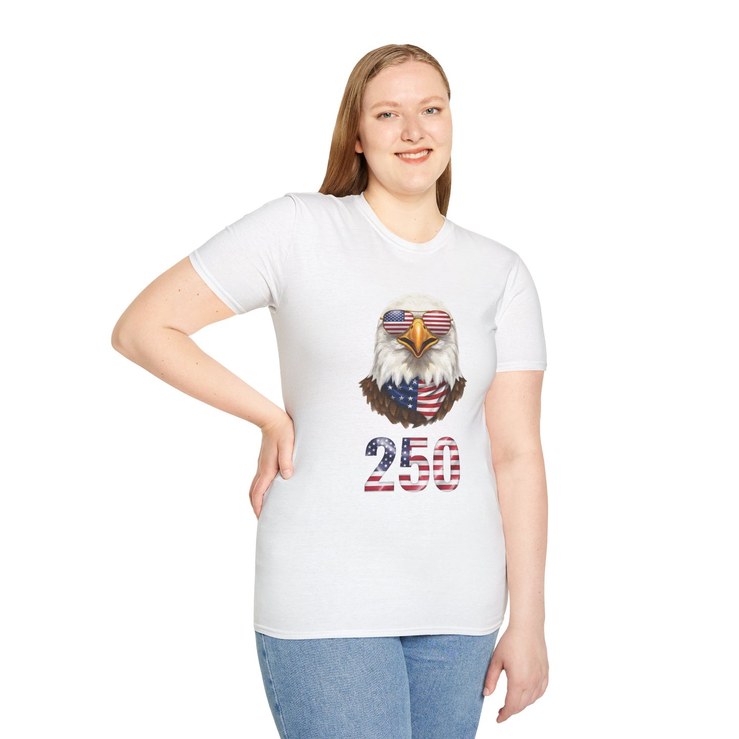 America 250 Eagle Shirt, Patriotic Bald Eagle Tee, USA Flag Sunglasses Shirt, 250th Anniversary Tee, 4th of July Shirt, American Pride Tee