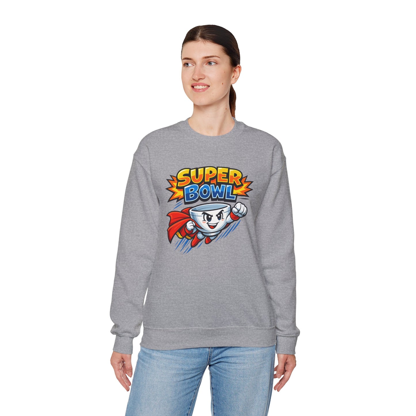 Super Bowl Sweatshirt, Funny Super Bowl Crewneck, Football Party Sweatshirt, Game Day Pullover, Bowl Pun Shirt, Unisex Graphic Crew