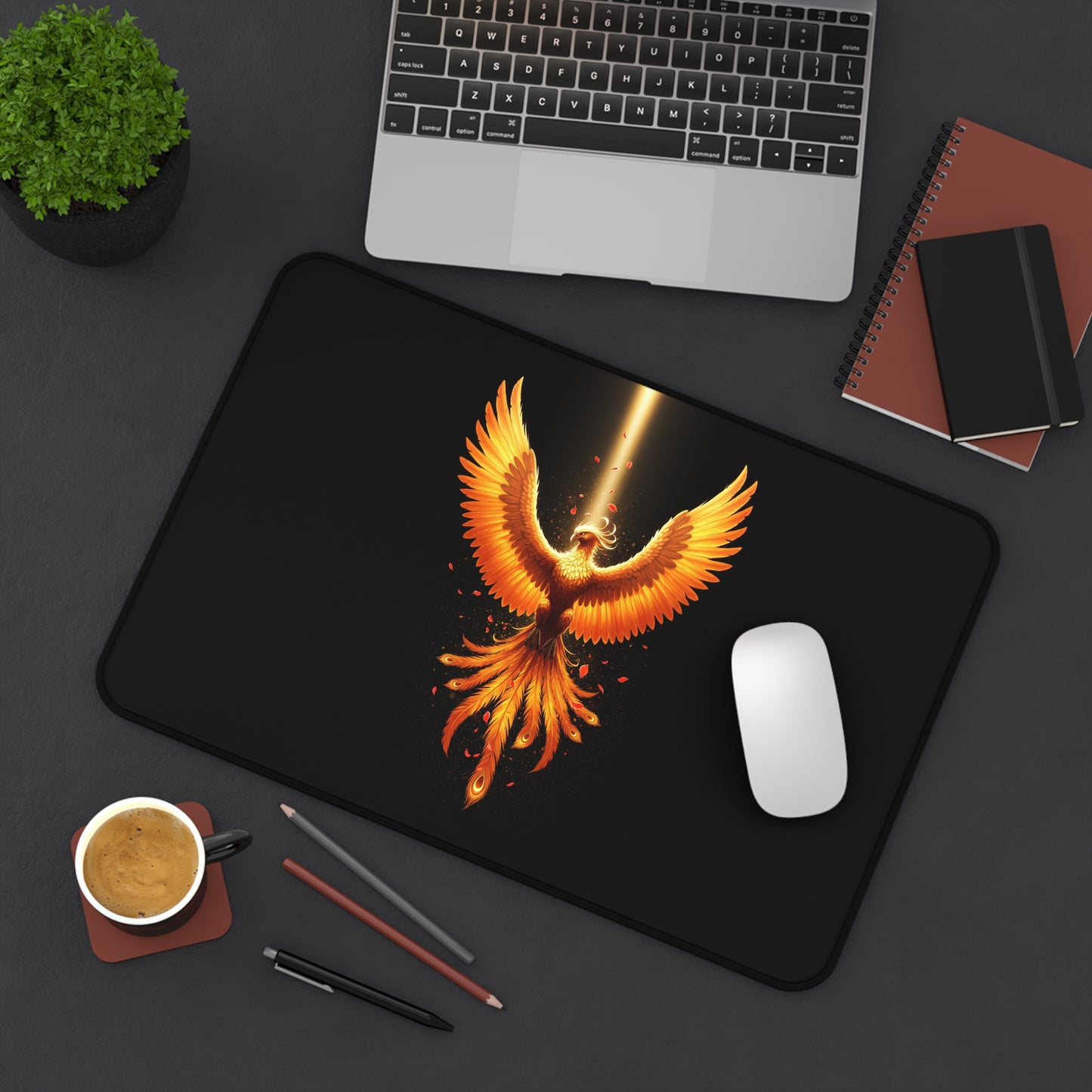 Desk Mat Phoenix Rising Mouse Pad Computer Accessory Office Decor Legendary Mouse Pad