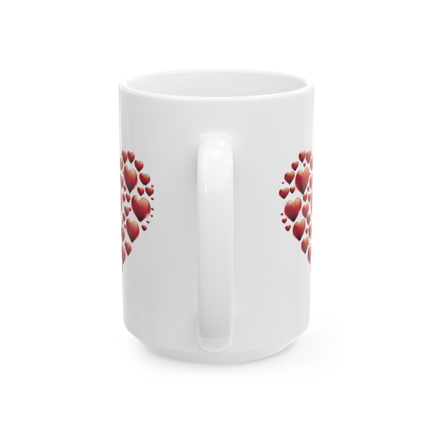 Valentine Heart Mug, Love Coffee Mug, Romantic Gift For Her, Cute Heart Coffee Cup, Anniversary Gift, Valentine Gift Idea, Couple Mug
