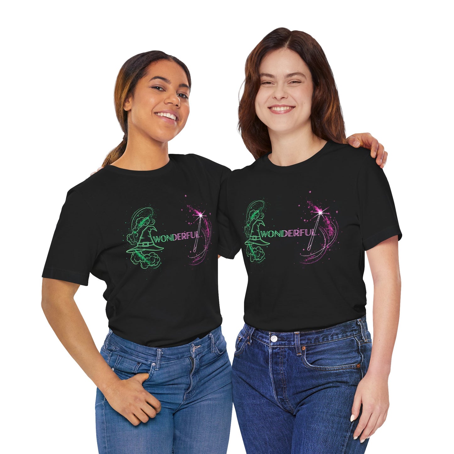 Wonderful Broadway Inspired T-Shirt, Magical Theater Graphic Tee, Green And Pink Sparkle Design, Unisex Gift For Musical Fans And Performers