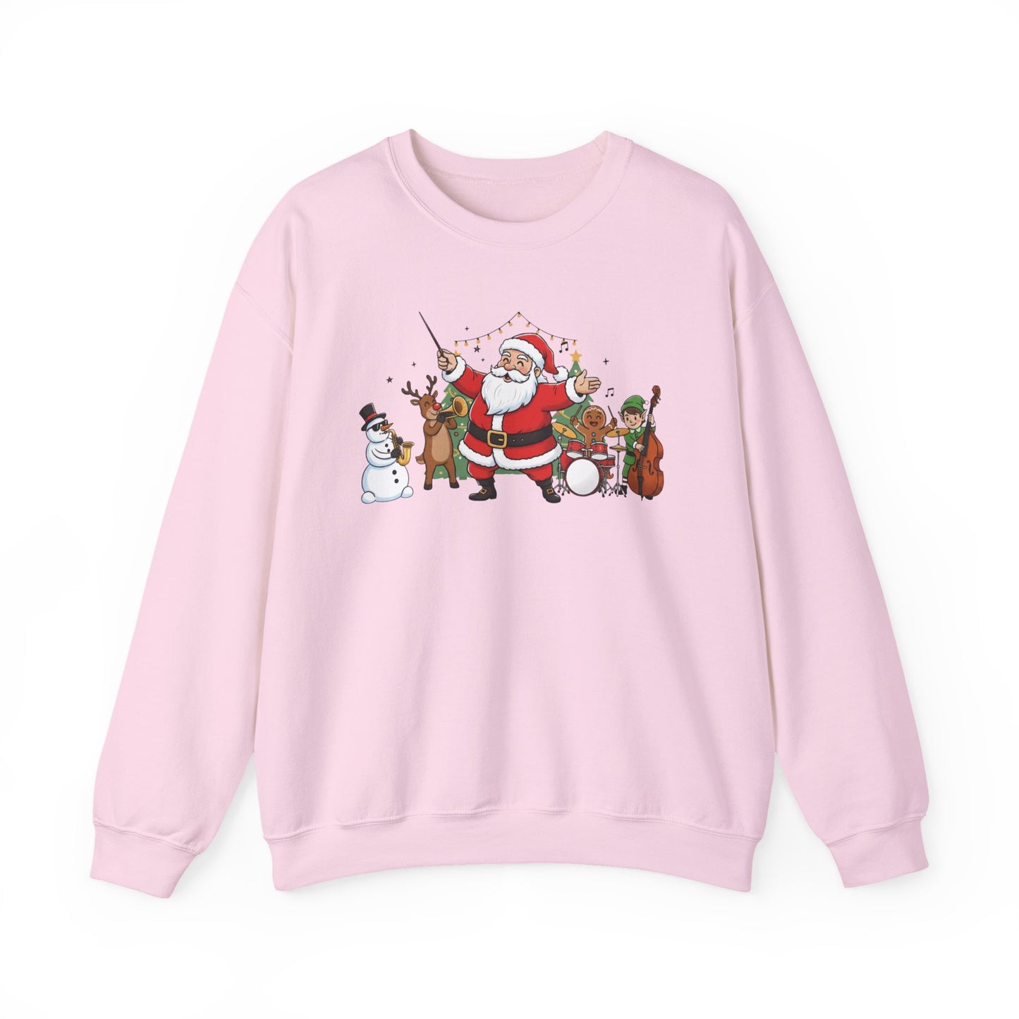 Santa’s Christmas Band Sweatshirt | Funny Holiday Crewneck | Festive Unisex Christmas Sweater | Cozy Winter Gift