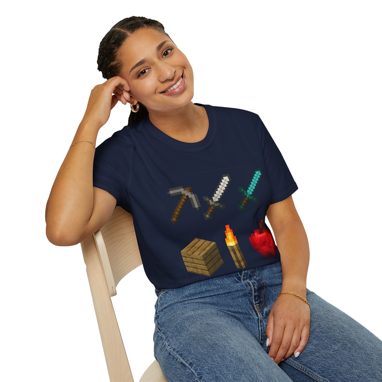 Pixel Tools & Items T-Shirt | Retro Pixel Art Gaming Tee, 8-Bit Gamer Shirt, Pixel Weapons & Supplies Top, Video Game Lover Gift Unisex