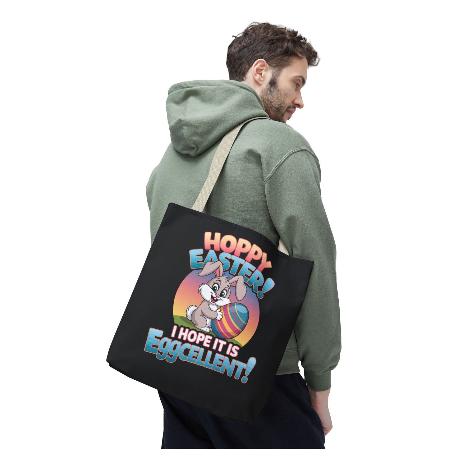 Happy Easter Tote Bag Eggcellent Bunny Design Easter Bag Easter Gift Easter Tote Accessory
