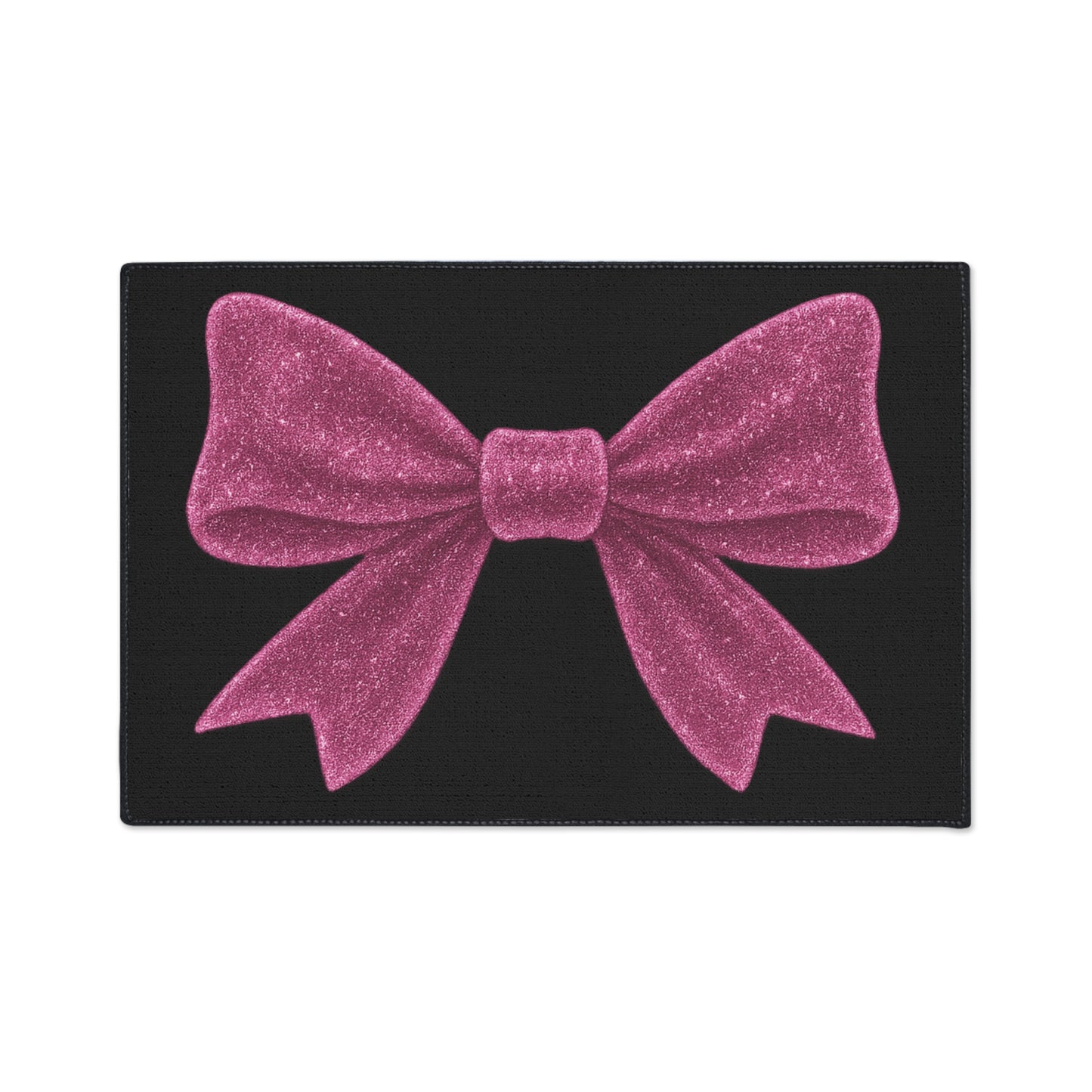 Pink Glitter Bow Doormat Glam Welcome Mat Cute Entry Rug Aesthetic Home Decor Girl Room Rug Housewarming Gift