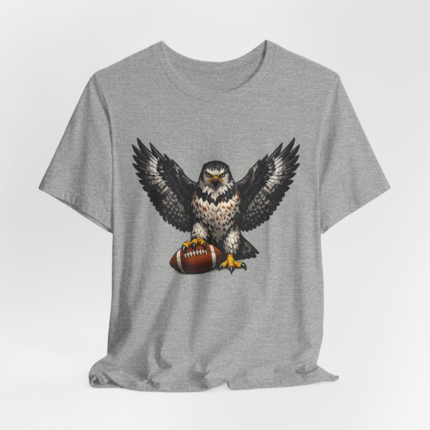 Hawk Football Shirt, Hawk Holding Football T Shirt, Hawk Mascot Tee, Football Bird Of Prey Shirt, Game Day Sports Tee, Hawk Fan Gift