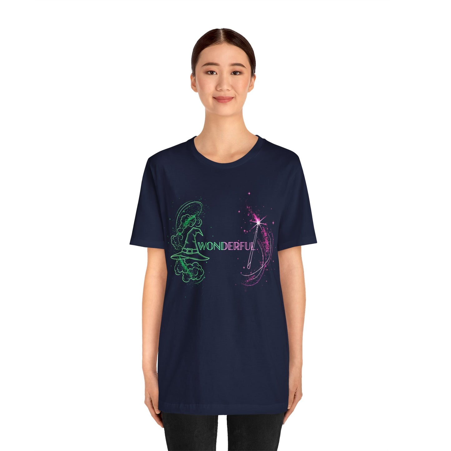 Wonderful Broadway Inspired T-Shirt, Magical Theater Graphic Tee, Green And Pink Sparkle Design, Unisex Gift For Musical Fans And Performers