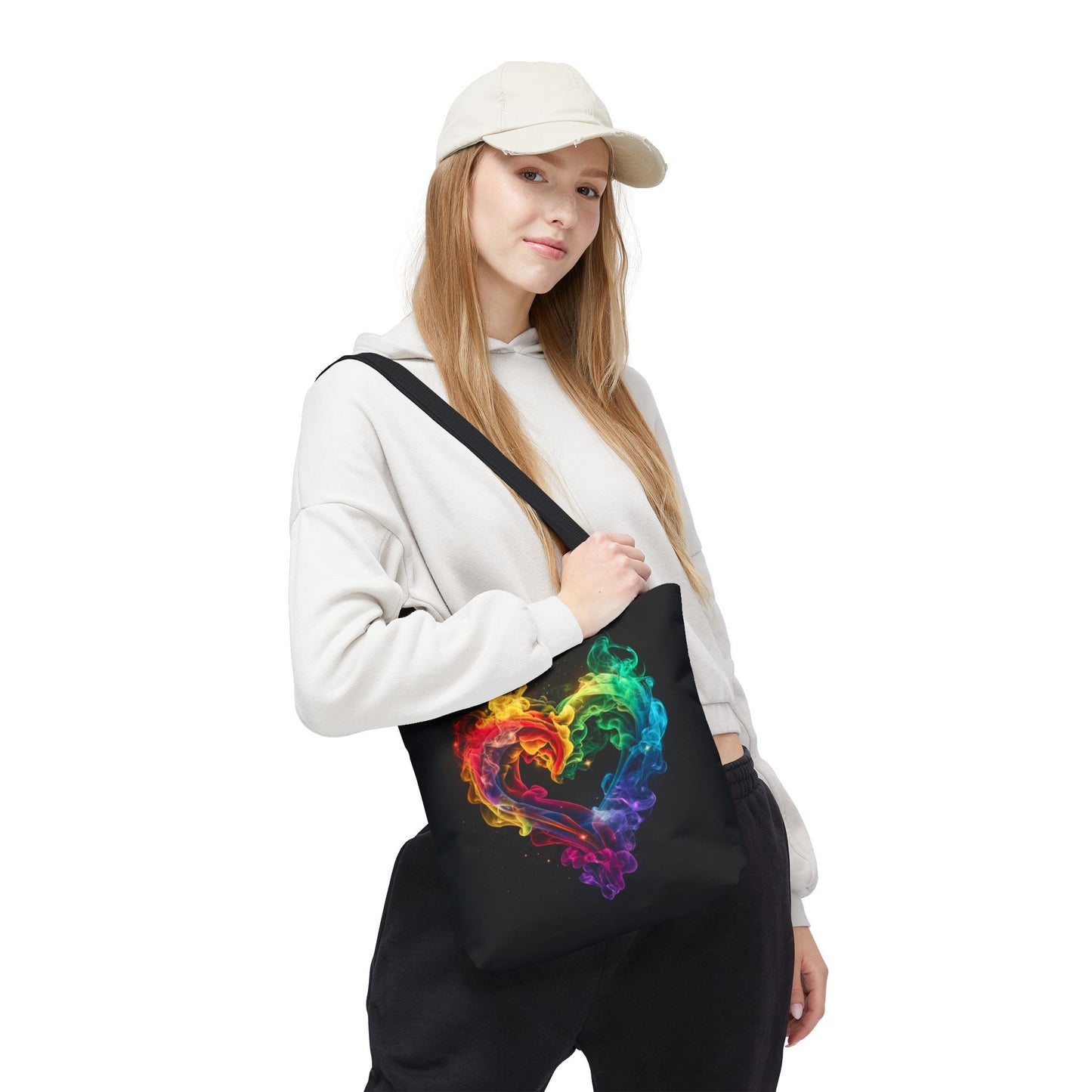 Colorful Smoke Heart Tote