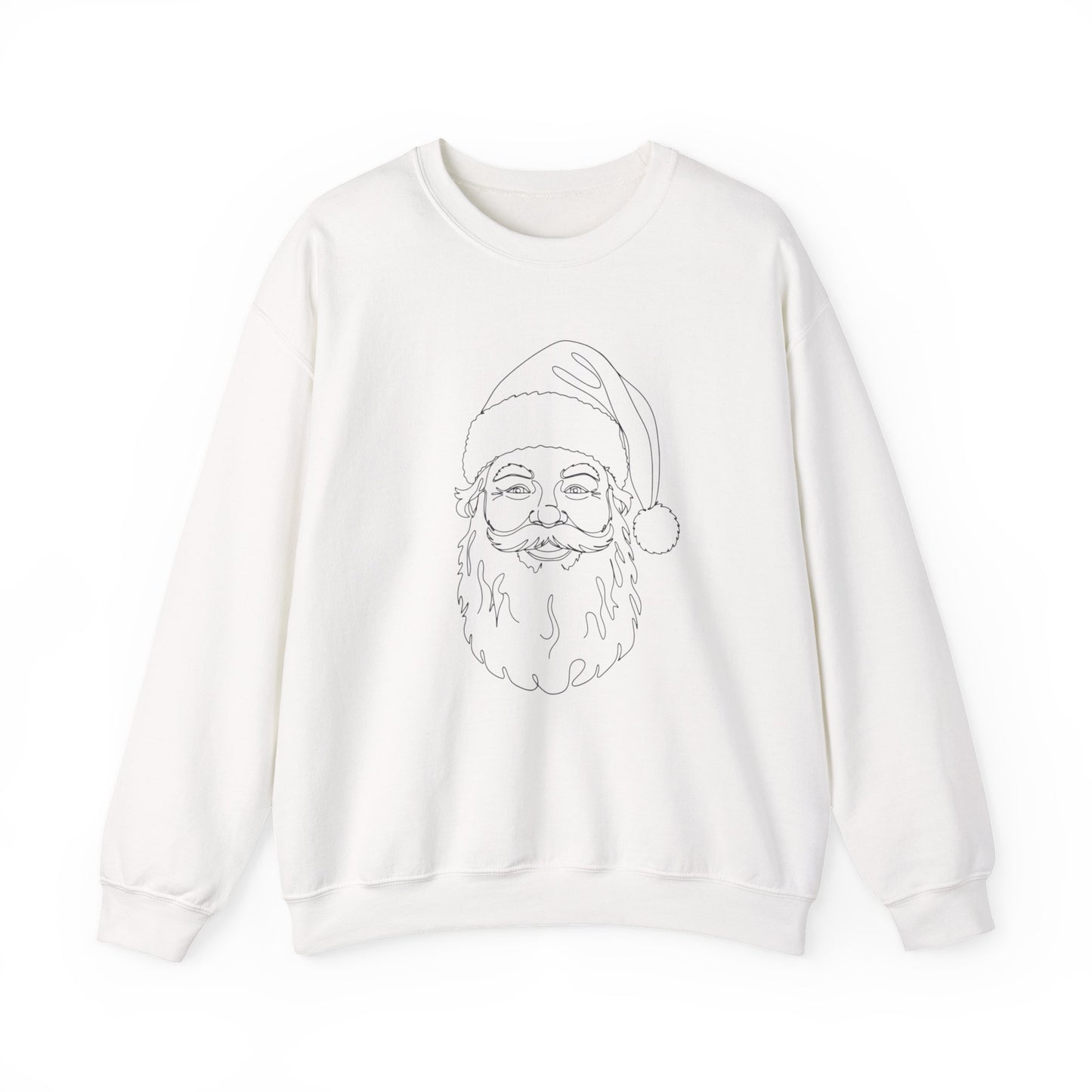Minimalist Santa Sweatshirt | Modern Line Art Christmas Crewneck | Simple Holiday Sweater | Cozy Neutral Xmas Gift for Him or Her