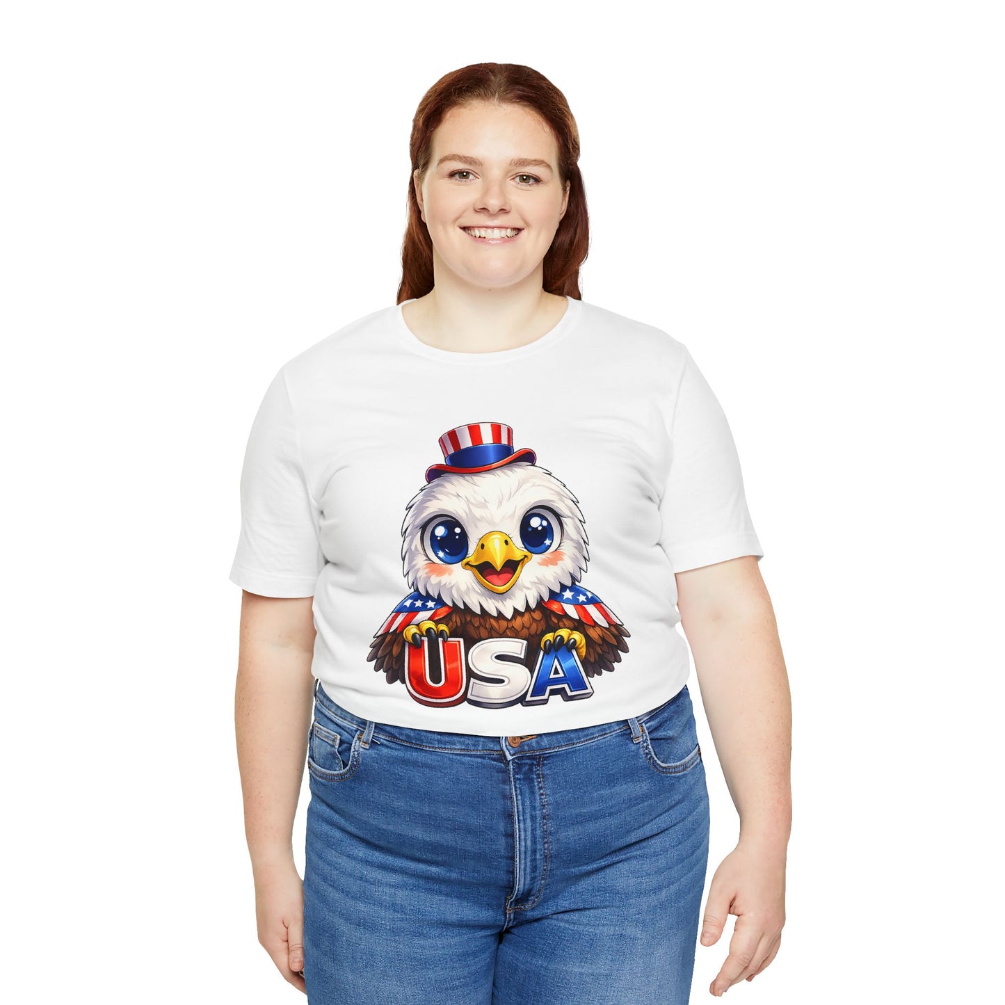 Cute USA Eagle Shirt, Patriotic Eagle T Shirt, Fourth Of July Shirt, American Flag Eagle Tee, Freedom Graphic Shirt, USA Pride Top