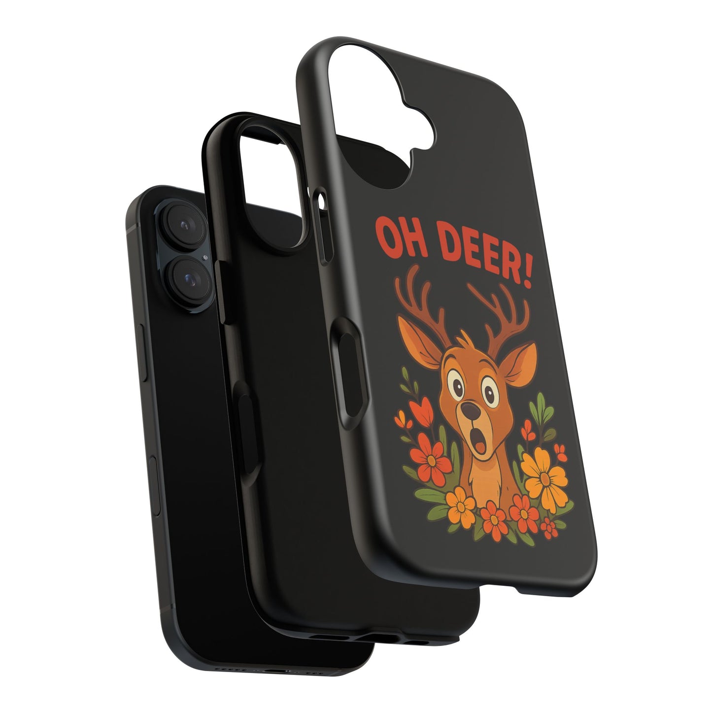 iPhone Case - Startled Deer 'Oh Deer' Nature Lover Phone Case Funny iPhone Accessory