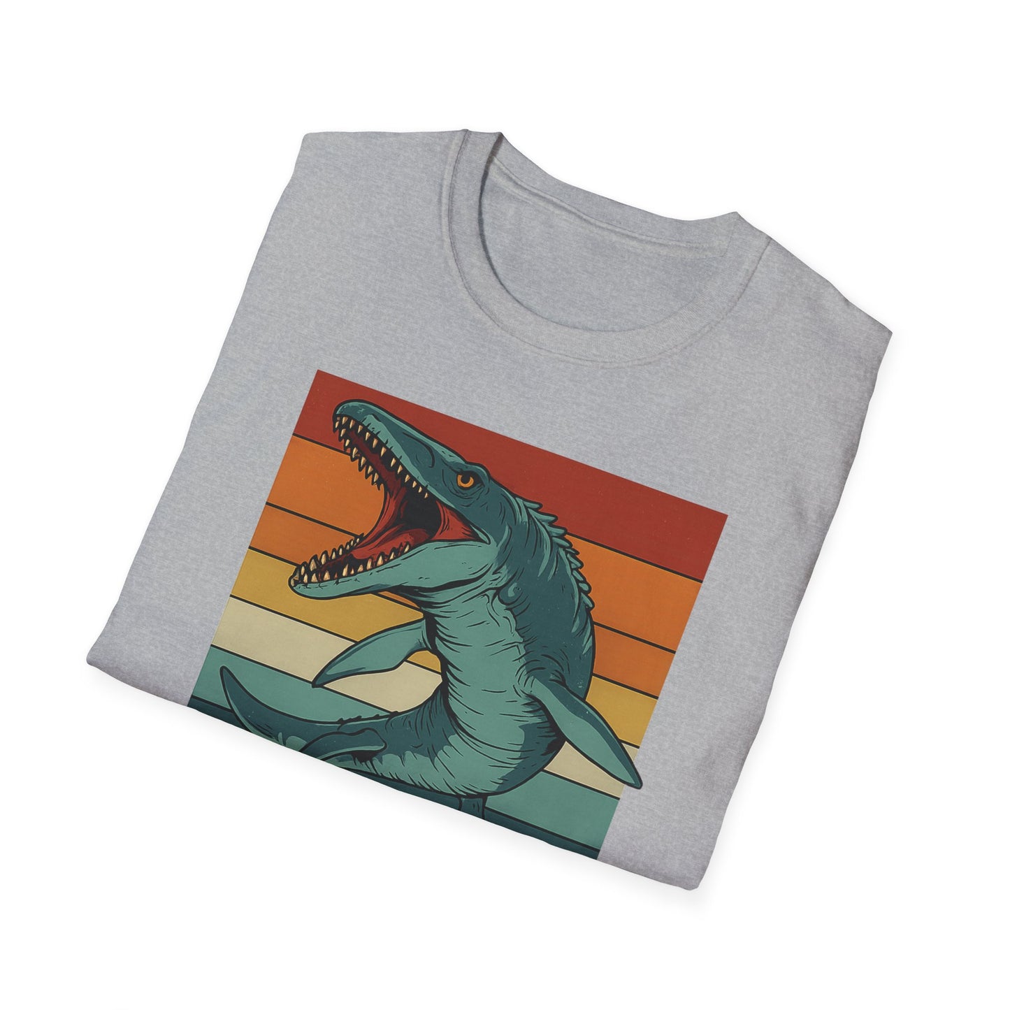 Retro Mosasaurus T-Shirt - Cretaceous Sea Monster Graphic Tee, Dinosaur Lover Gift, Paleontology Birthday, Soft Unisex Jurassic Cotton
