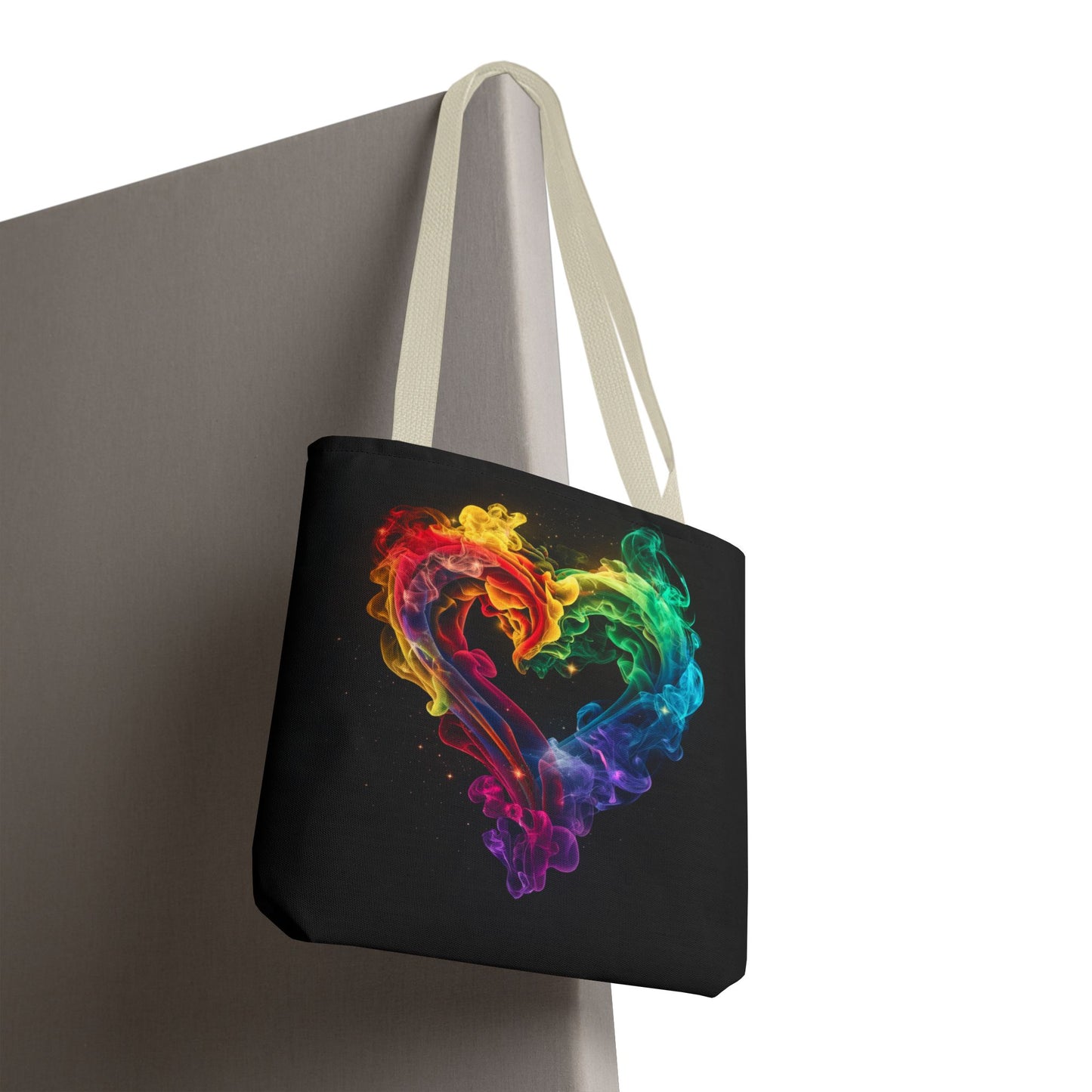 Colorful Smoke Heart Tote