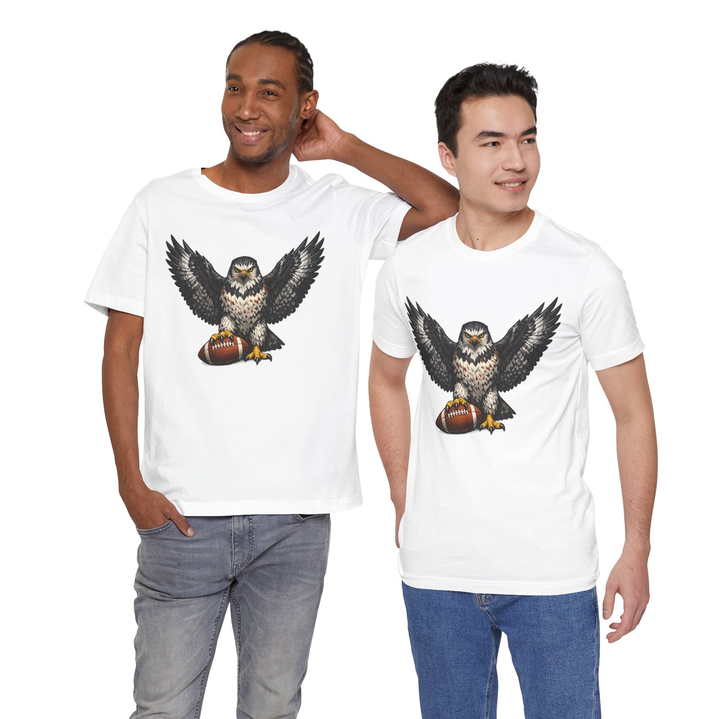 Hawk Football Shirt, Hawk Holding Football T Shirt, Hawk Mascot Tee, Football Bird Of Prey Shirt, Game Day Sports Tee, Hawk Fan Gift