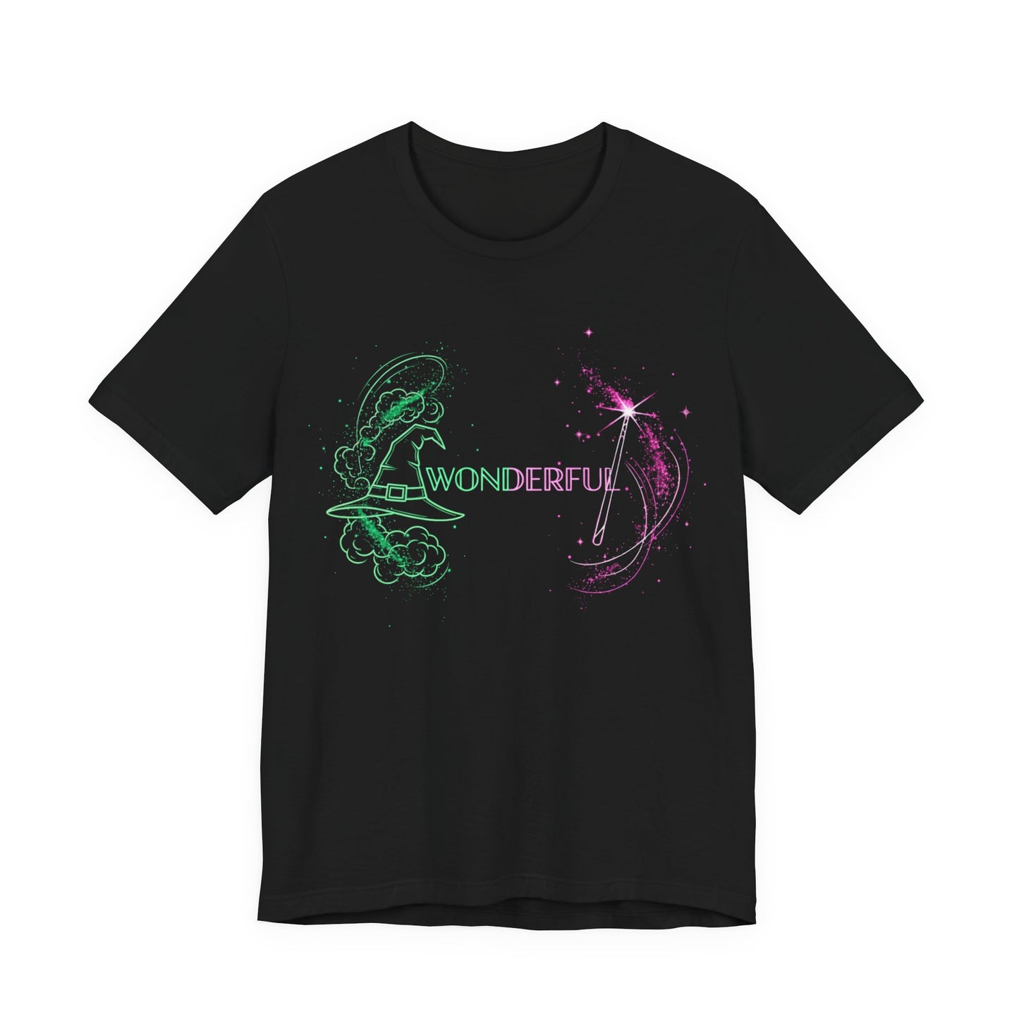 Wonderful Broadway Inspired T-Shirt, Magical Theater Graphic Tee, Green And Pink Sparkle Design, Unisex Gift For Musical Fans And Performers