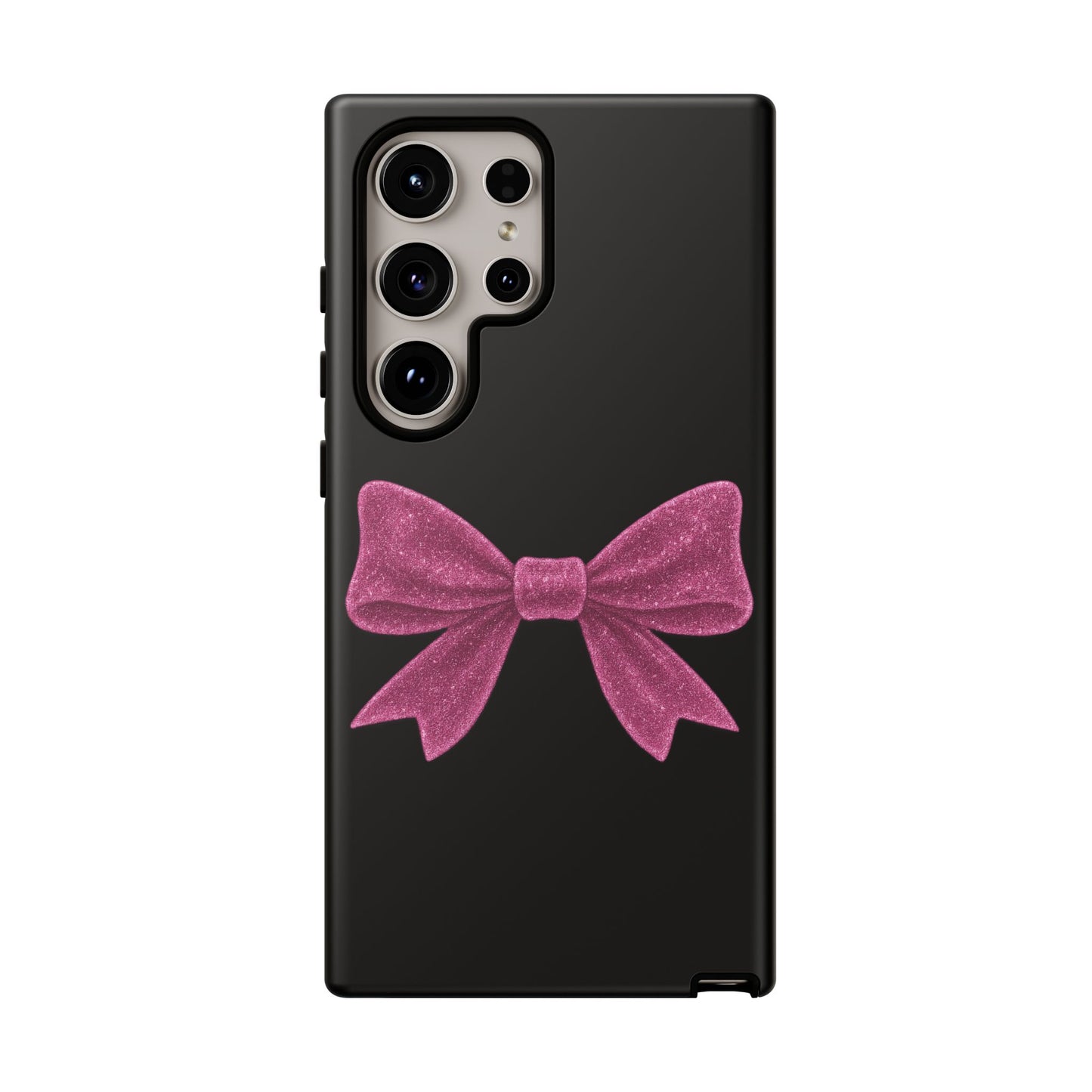 Pink Glitter Bow Samsung Case – Coquette Aesthetic Phone Cover – Girly Glossy Galaxy Case – Cute Soft Girl Tech Accessory – Kawaii Gift Idea