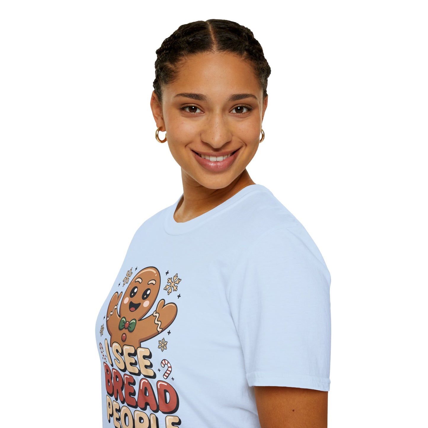 I See Bread People Shirt, Gingerbread Man Christmas Tee, Funny Holiday Baking Shirt, Cute Gingerbread Cookie TShirt, Xmas Humor Shirt, Food Pun Tee